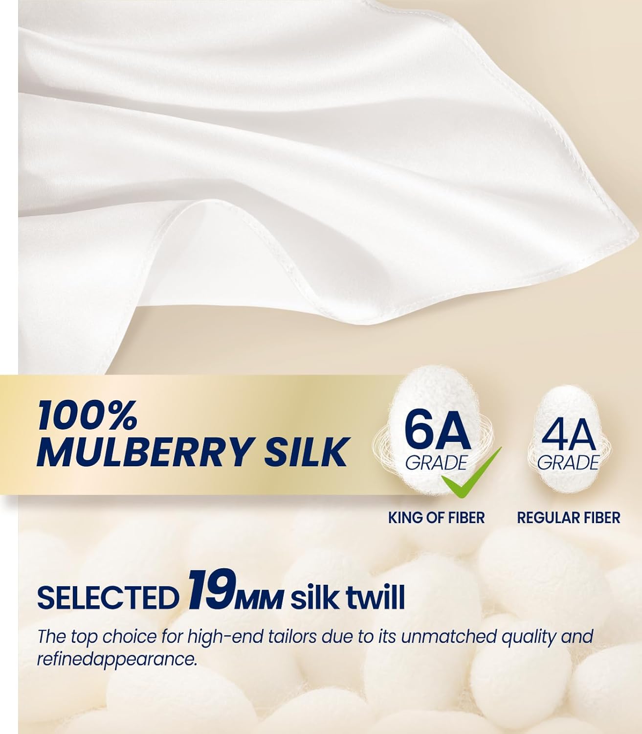 Selected Hanky 100% Pure Silk Pocket Square Solid Color