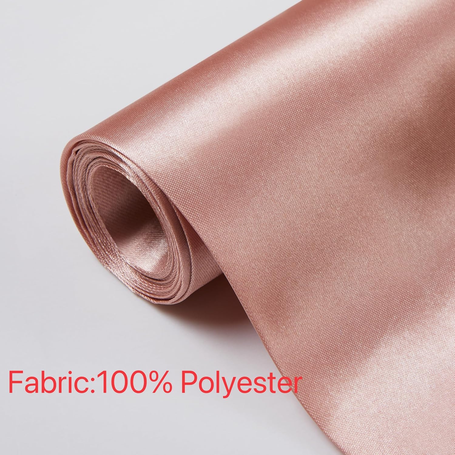1 Yard 63" Wide Rose Gold Silky Satin Fabric for Wedding,Decoration,Party,Fashion,Apparel,DIY Crafting,Sewing