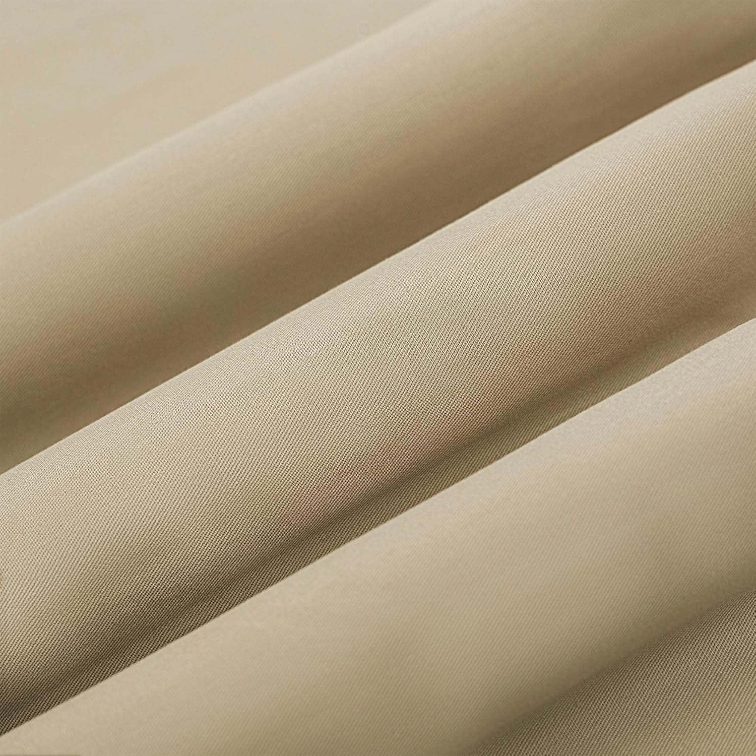 KKJIAF 2 Yard Khaki Cotton Fabric 61 Inch Wide, Soft & Breathable Cotton Broadcloth Fabric for Sewing Clothes, Apparel, Costume, Craft