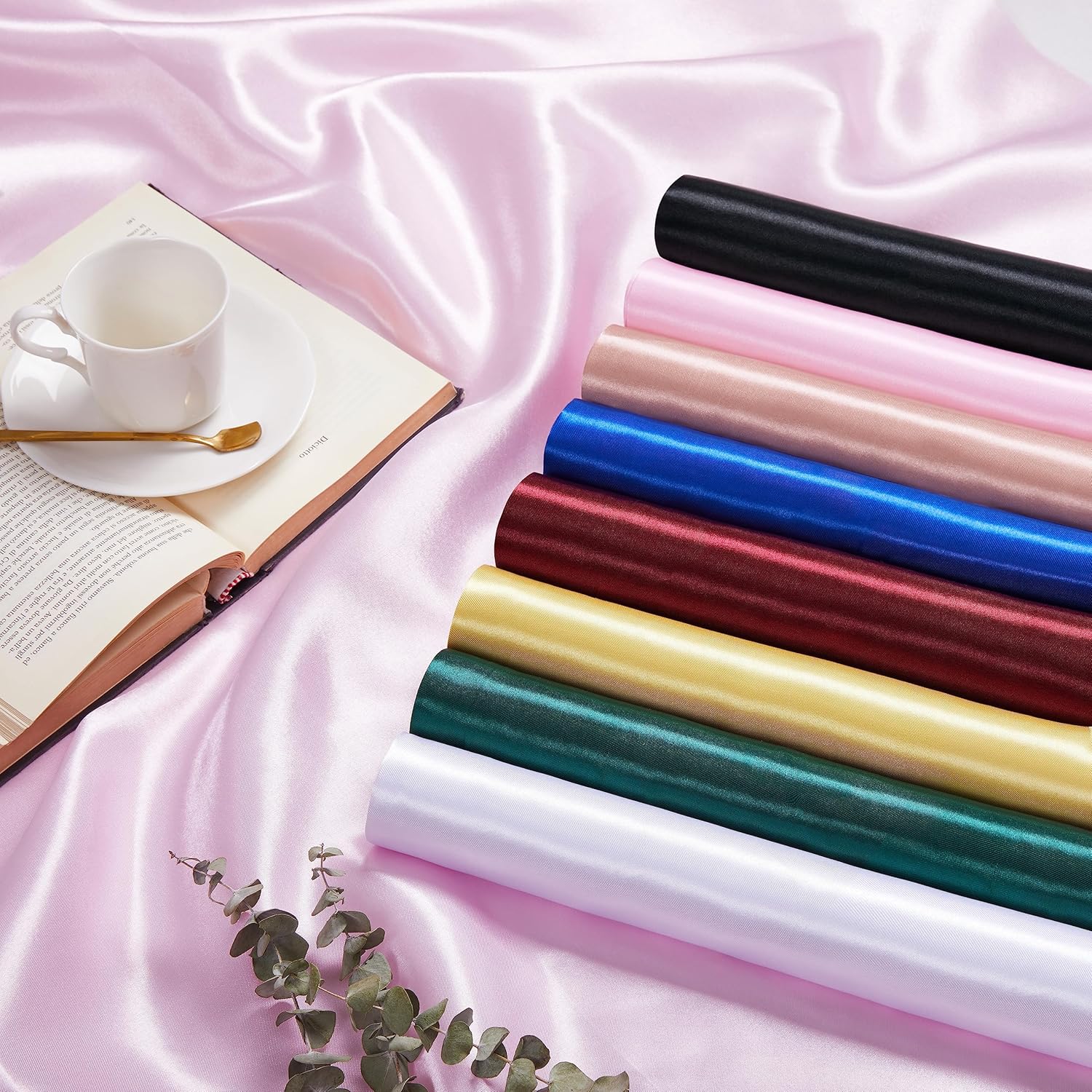 1 Yard 63" Wide Rose Gold Silky Satin Fabric for Wedding,Decoration,Party,Fashion,Apparel,DIY Crafting,Sewing - Image 5