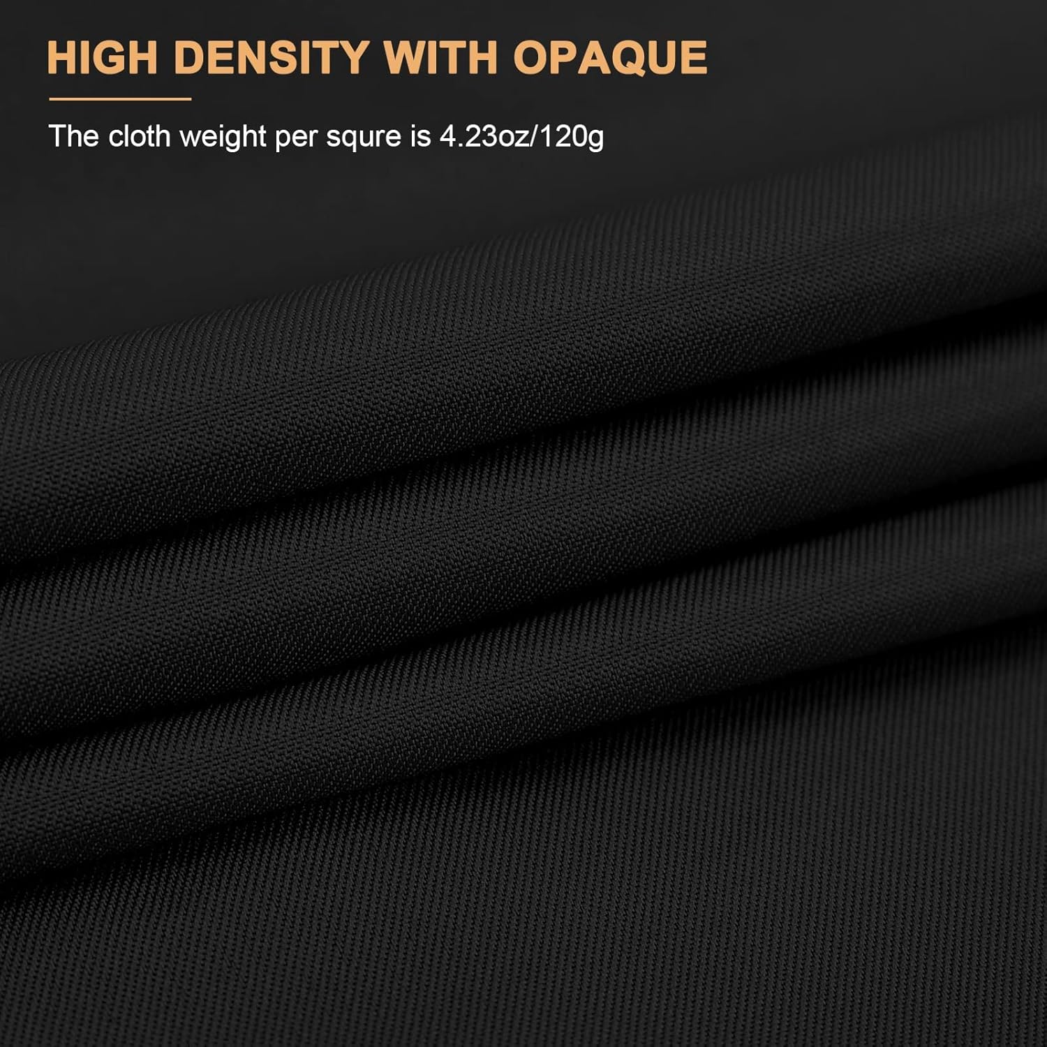 Alternative view of Aimosen 10 x 7 FT Black Backdrop Background for Photography, High Density Polyester Fabric Pure Black Photo Backdrop Curtain Screen Collapsible Seamless for Photoshoot Portraits Party Video Studio