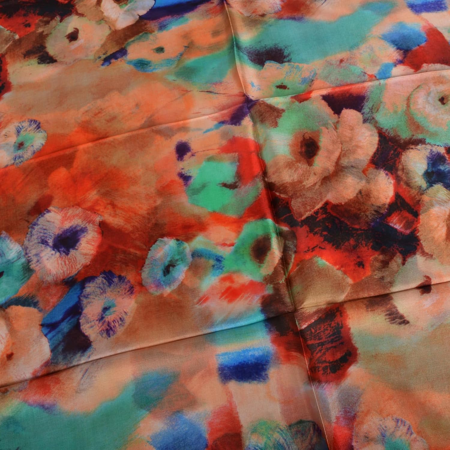 Sichdew Women's 100% Mulberry Silk Scarf Lightweight Long Floral Print Neck Scarf, Beach Wrap & Travel Photography Shawl Gift