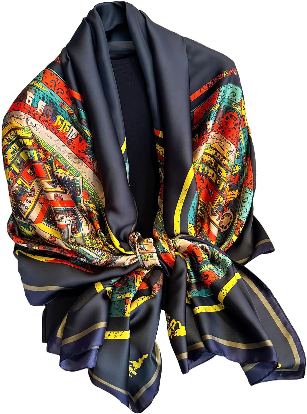 NUWEERIR Womens 100% Large Mulberry Silk Scarf Long Satin Scarf Fashion Lightweight Wraps - Image 7