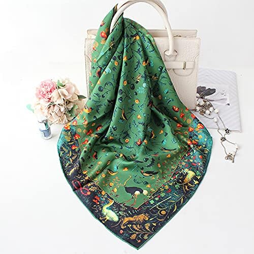 ANDANTINO 100% Silk Scarf 43" Large Square Lightweight Headscarf& Shawlu2013Women Hair Wraps-With Gift Packed