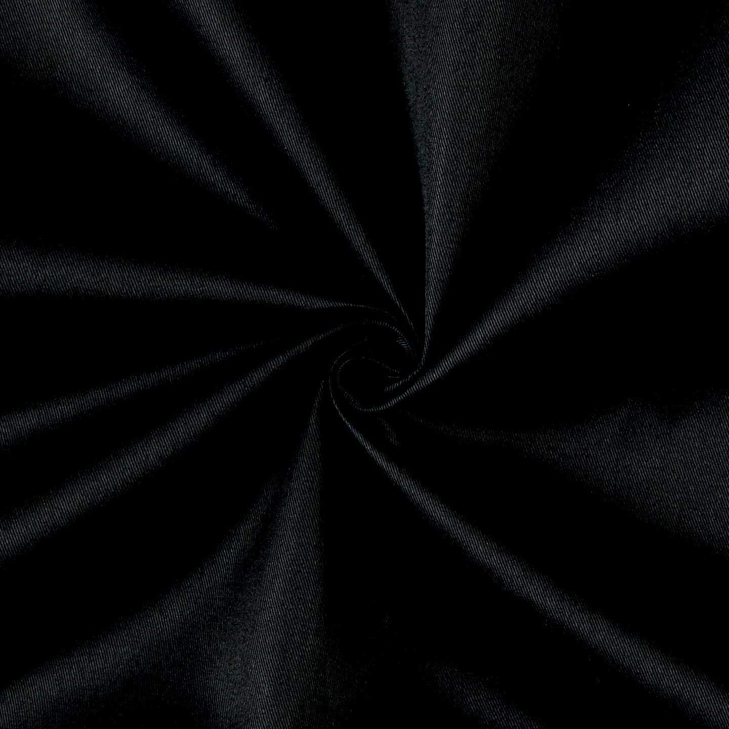 Polyester/Cotton Twill Black, Fabric by the Yard