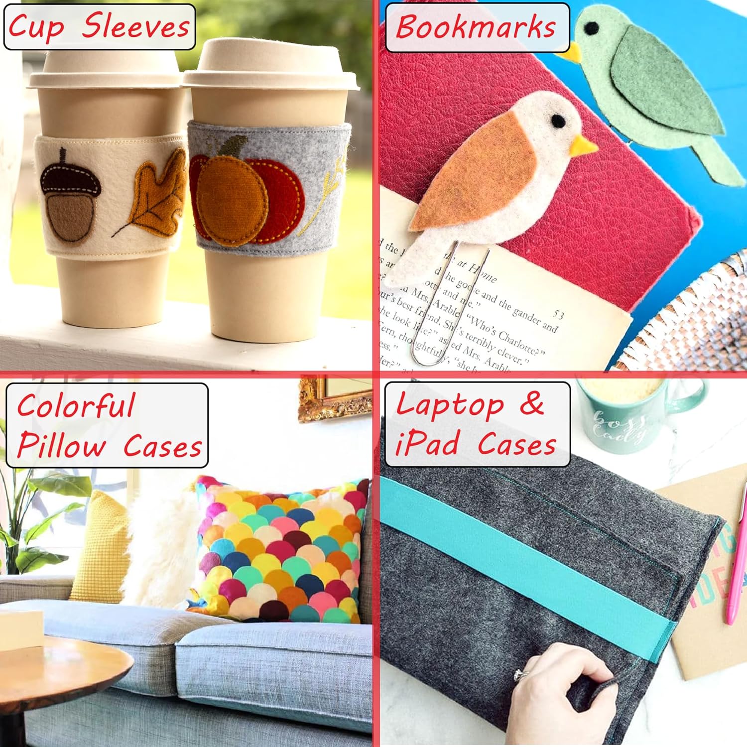 Barcelonetta | Felt Fabric | 72" Wide | 1.6mm Thick | Acrylic & Soft | Felt by The Yard | Felt for DIY Crafts, Projects, Sewing (Charcoal, Half Yard) - Image 4