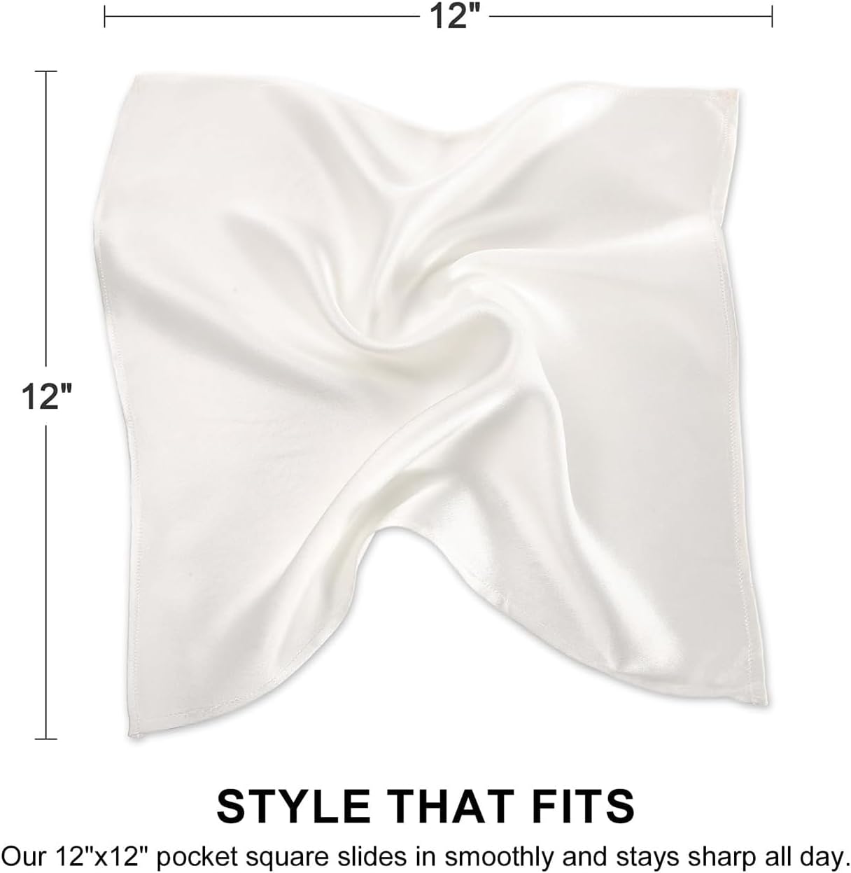 Alternative view of DAISYSILK Pocket Squares for Men, 100% Mulberry Silk Pocket Square, Luxury Men's Pocket Square for Suits & Tuxedos