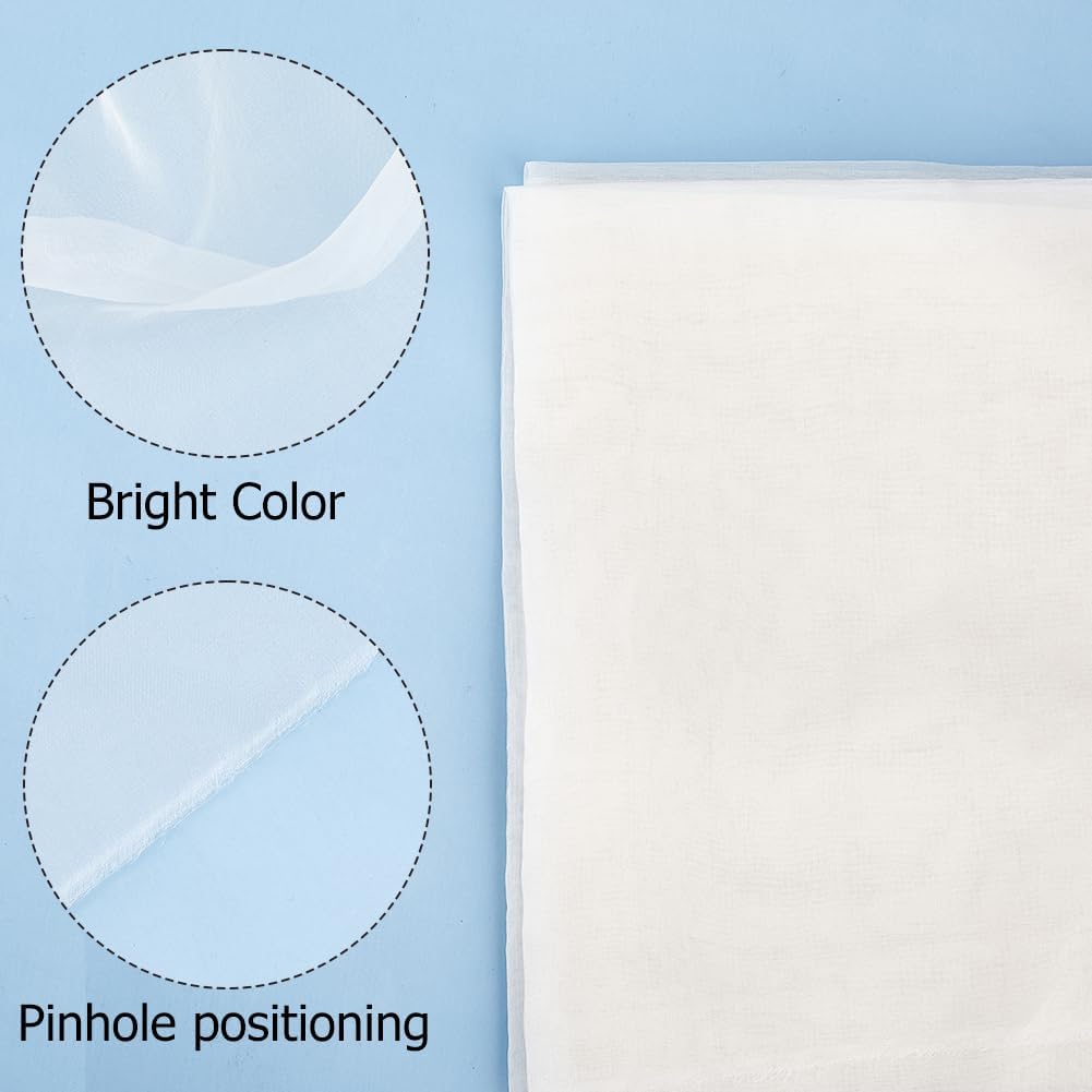 Lightweight Sheer Organza Fabric 55.12 inch Wide Mulberry Silk Organza Fabric Old Lace Organza Fabric Organza Voile Dress Fabric for Wedding Dress Fashion Craft Decorations - Image 3