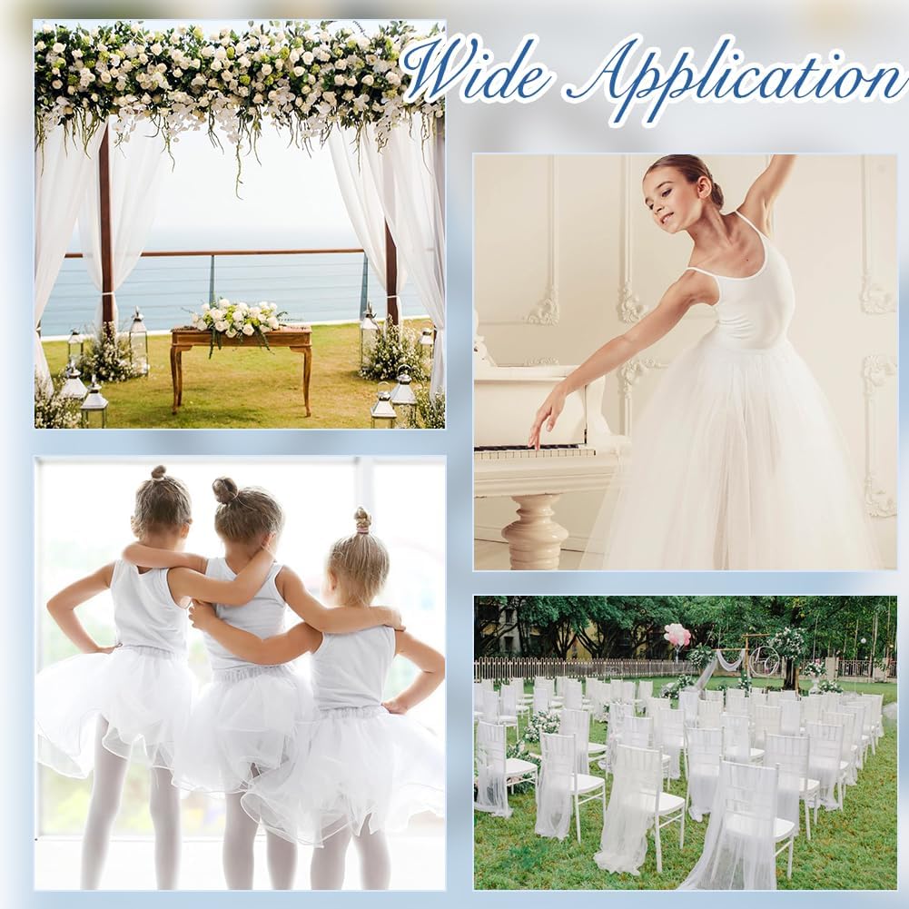 Lightweight Sheer Organza Fabric 55.12 inch Wide Mulberry Silk Organza Fabric Old Lace Organza Fabric Organza Voile Dress Fabric for Wedding Dress Fashion Craft Decorations - Image 5