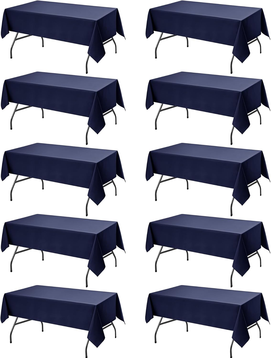 Dailyset 10-Pack Black Tablecloths for Rectangle Tables, 60 x 102 Inches, Stain-Resistant Polyester Fabric for 6 Foot Tables - Washable Table Covers for Weddings, Banquets, Birthday Parties, Events - Image 9