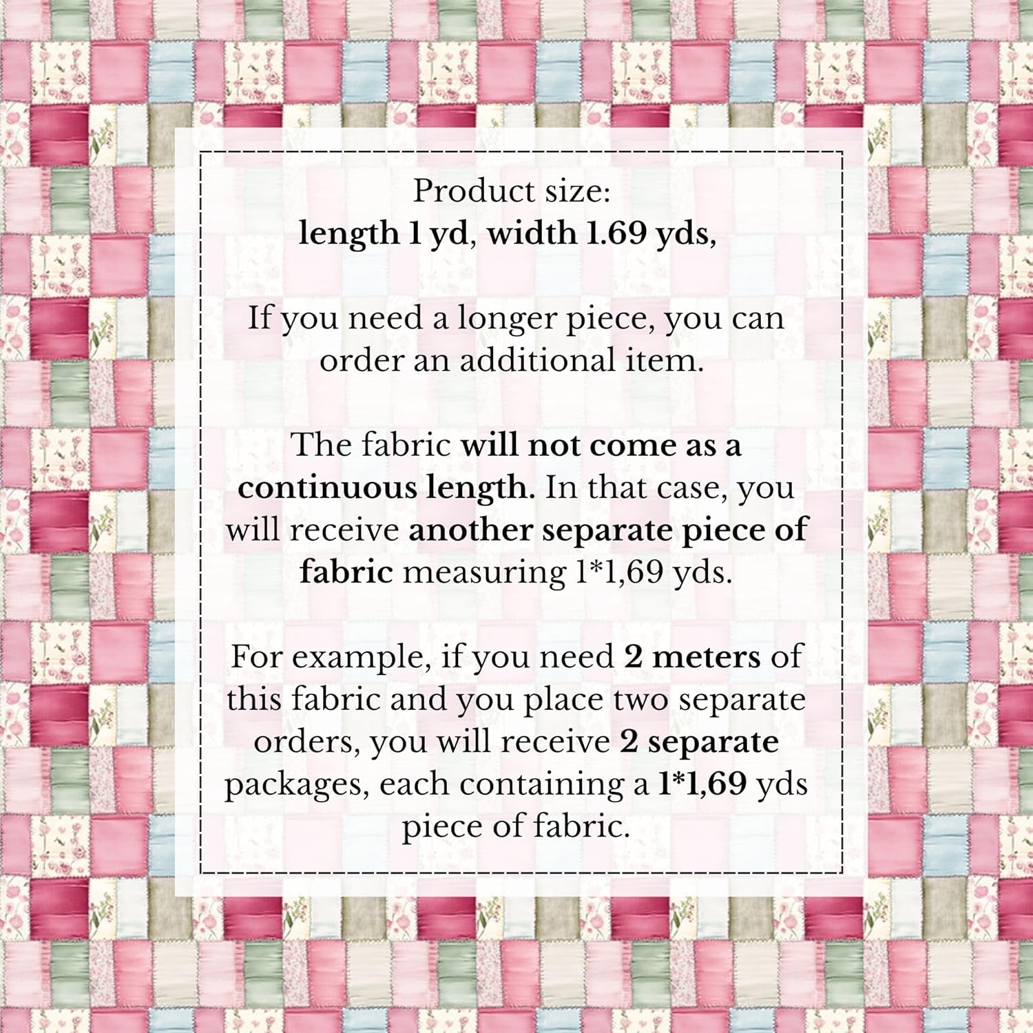 100% Cotton Fabric by The Yard u2013 Turkish Quality Quilting & Sewing Fabric, 1 Yard x 1.69 Yards Wide, Patchwork Cotton for Crafts - Image 3