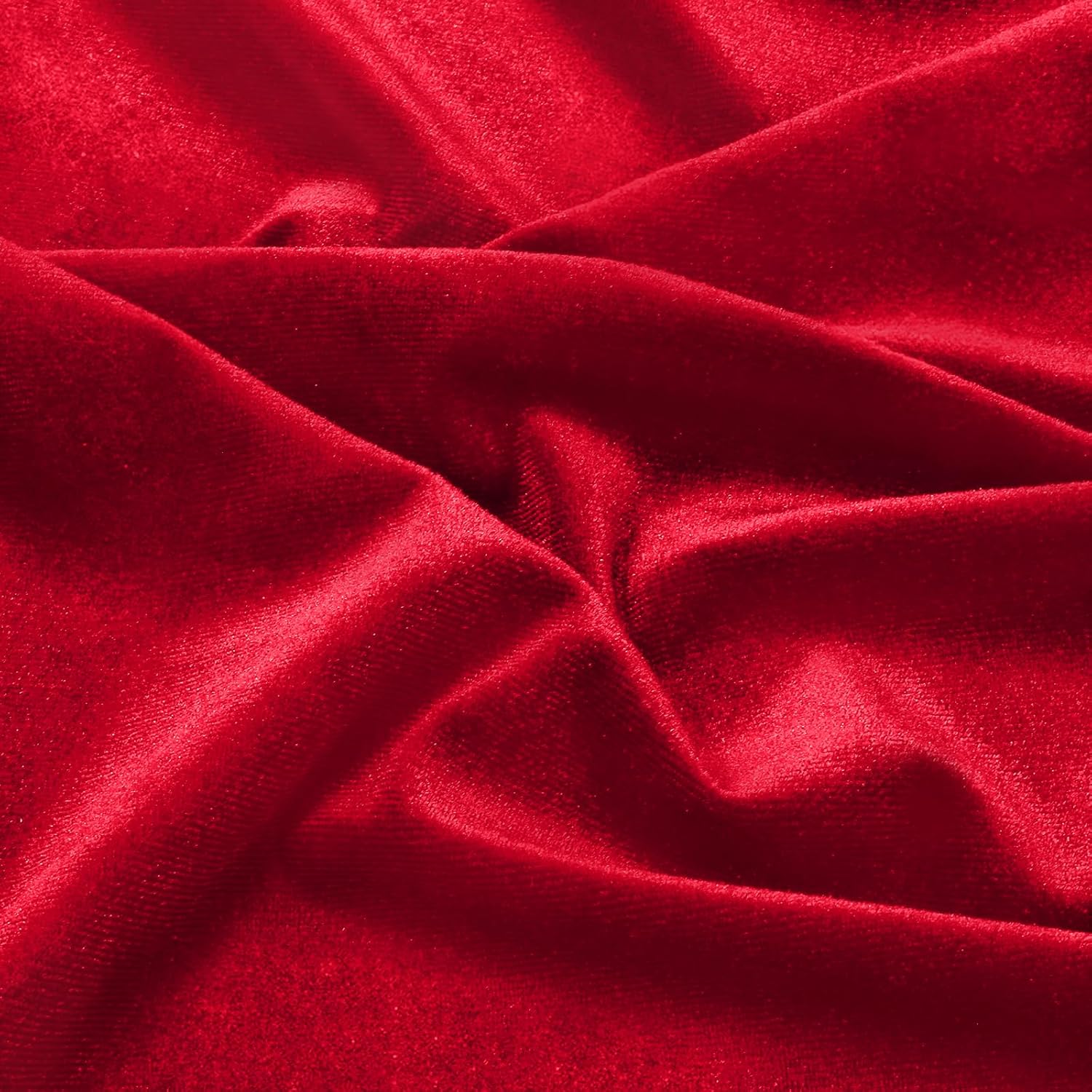 P Pothuiny Red Velvet Fabric by The Yard, 1 Yard x 60 Inch Wide Luxury & Soft Stretchy Velvet Cloth Fabric for Sewing, Apparel, Upholstery - 90% Polyester 10% Spandex