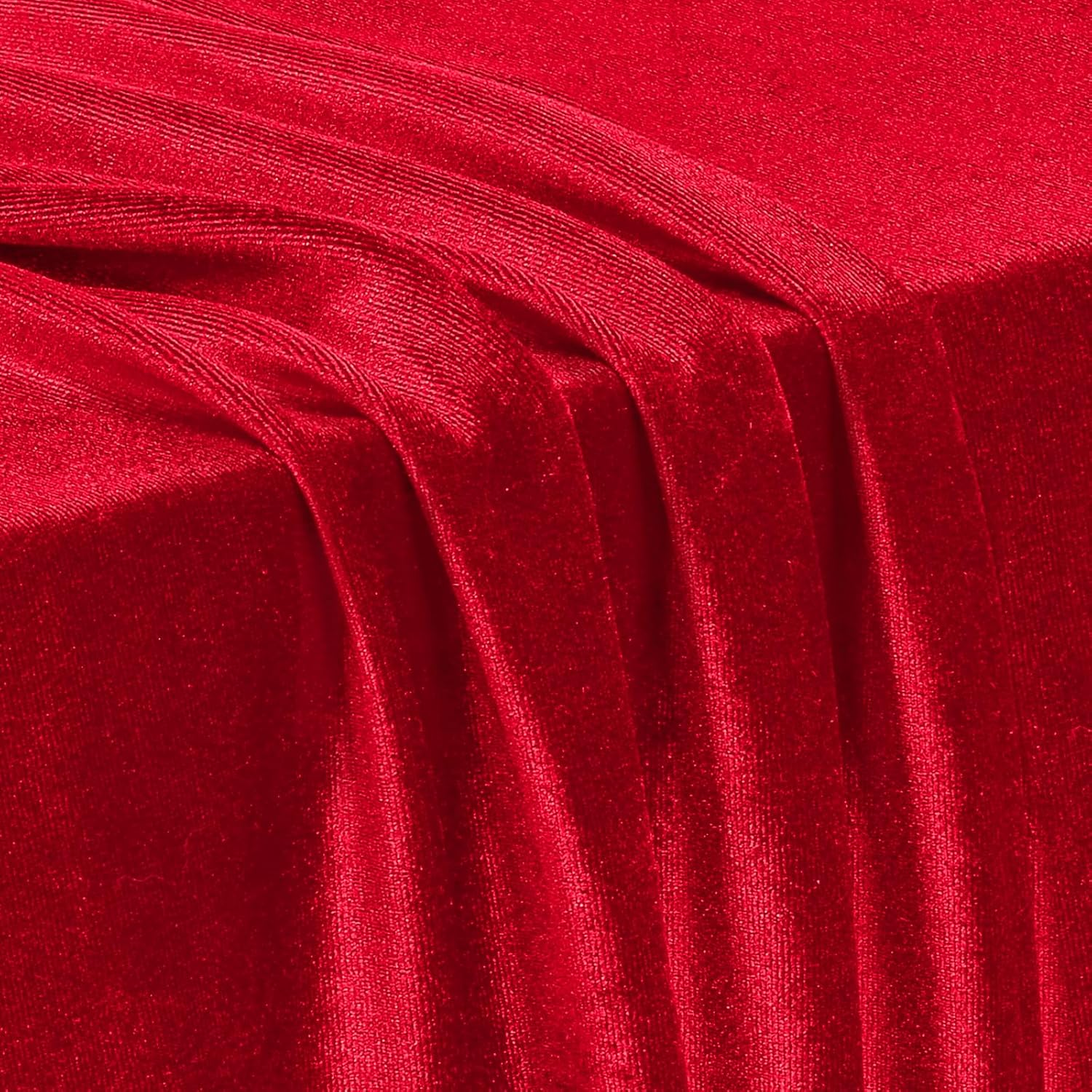 Alternative view of P Pothuiny Red Velvet Fabric by The Yard, 1 Yard x 60 Inch Wide Luxury & Soft Stretchy Velvet Cloth Fabric for Sewing, Apparel, Upholstery - 90% Polyester 10% Spandex