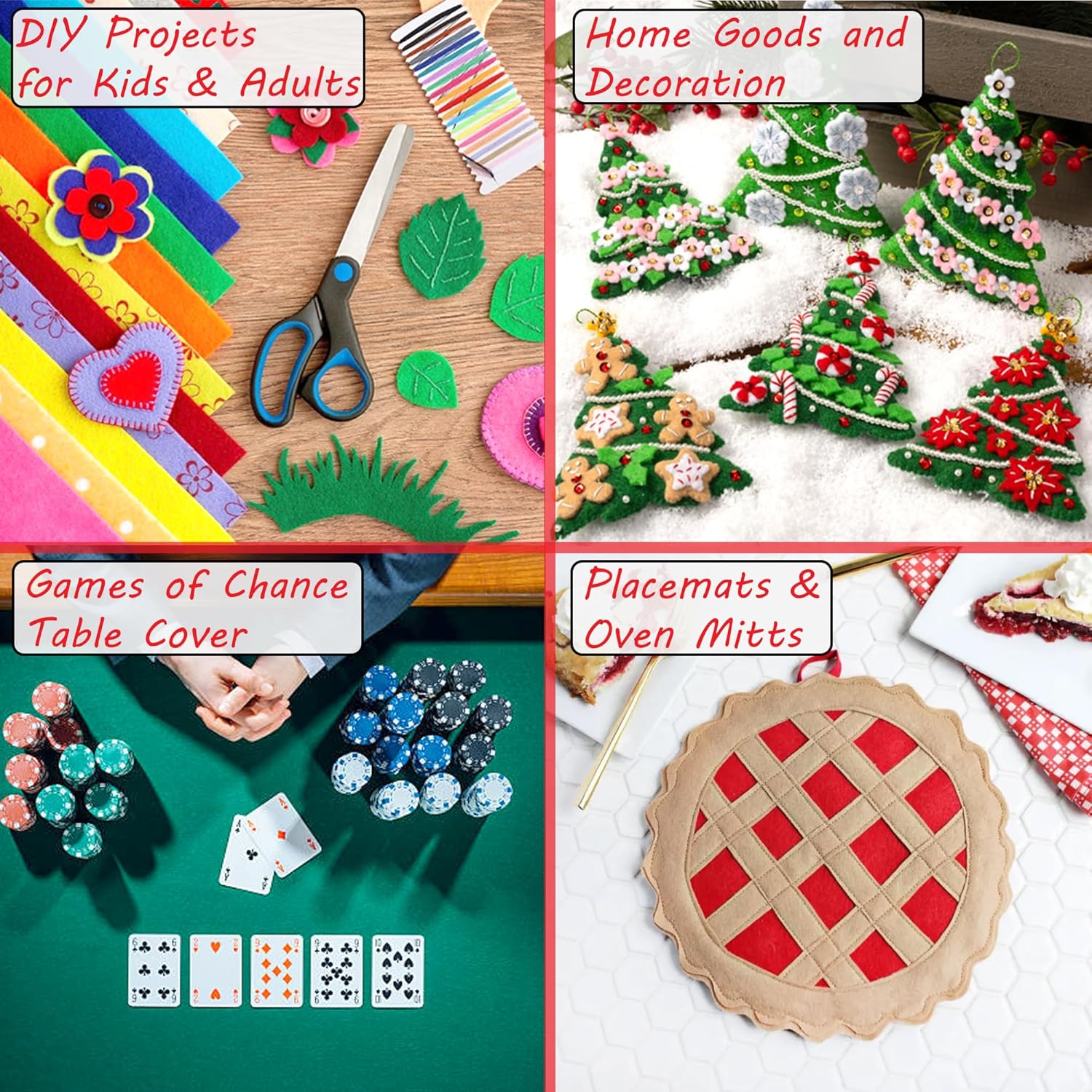 Barcelonetta | Felt Fabric | 72" Wide | 1.6mm Thick | Acrylic & Soft | Felt by The Yard | Felt for DIY Crafts, Projects, Sewing (Charcoal, Half Yard) - Image 3