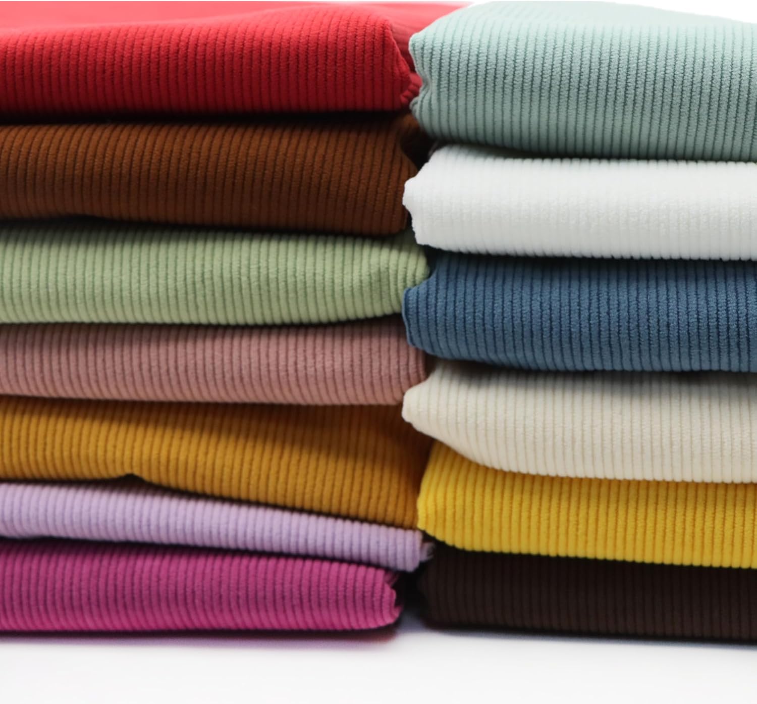 David accessories Corduroy Fabric 100% Polyester Fabric in Solid Color,39x58 Inches Wide,Soft Embroidery Quilting Material for Sewing Material Apparel Cloth (Red) - Image 3