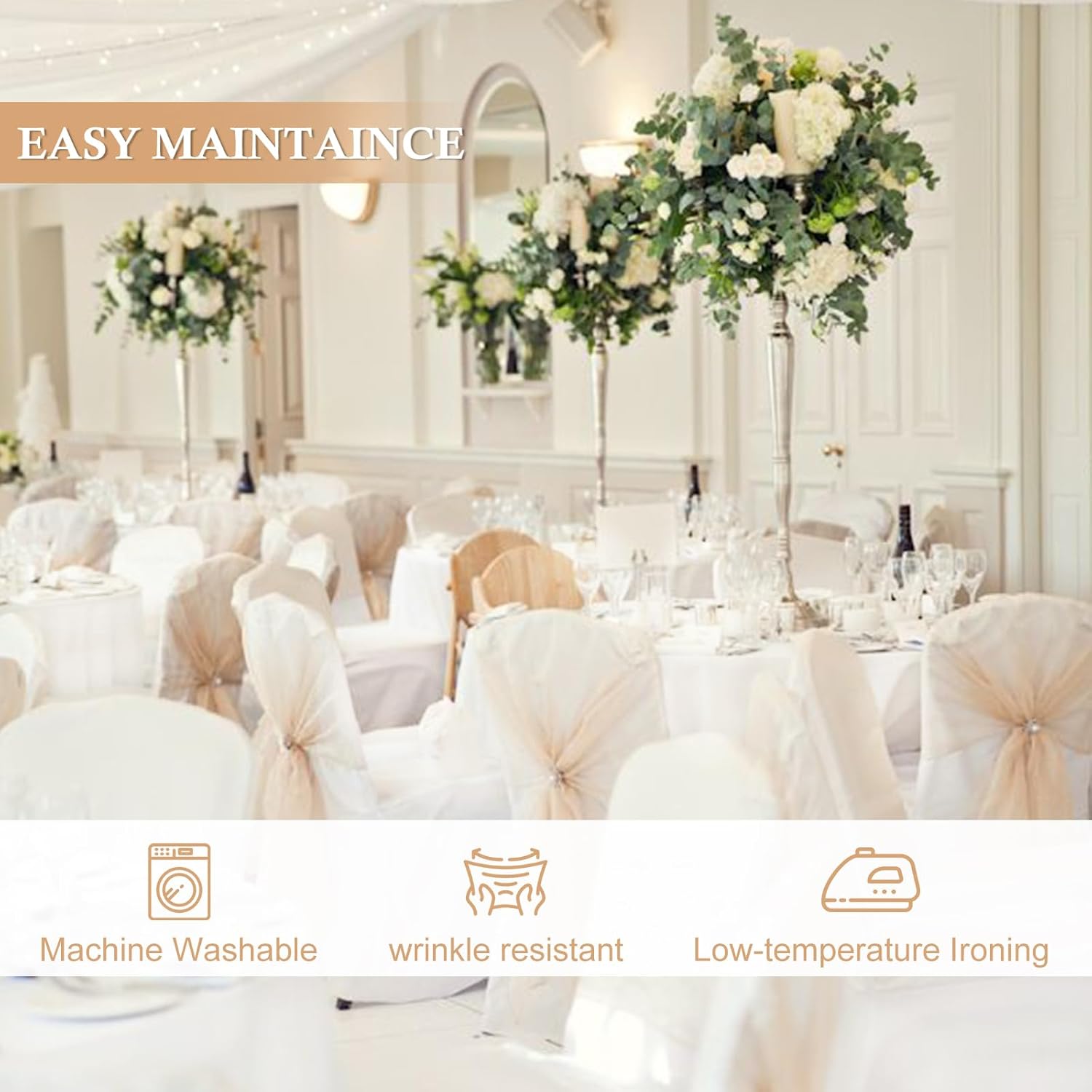 OUDIS White Table Cloth Rectangle,6 Packs 60x102 Inches Tablecloth for 6 Foot Rectangle Tables,Professional Polyester Fabric Table Cover for Wedding, Party,Valentine Decor,Banquet Occasion Decorations - Image 4