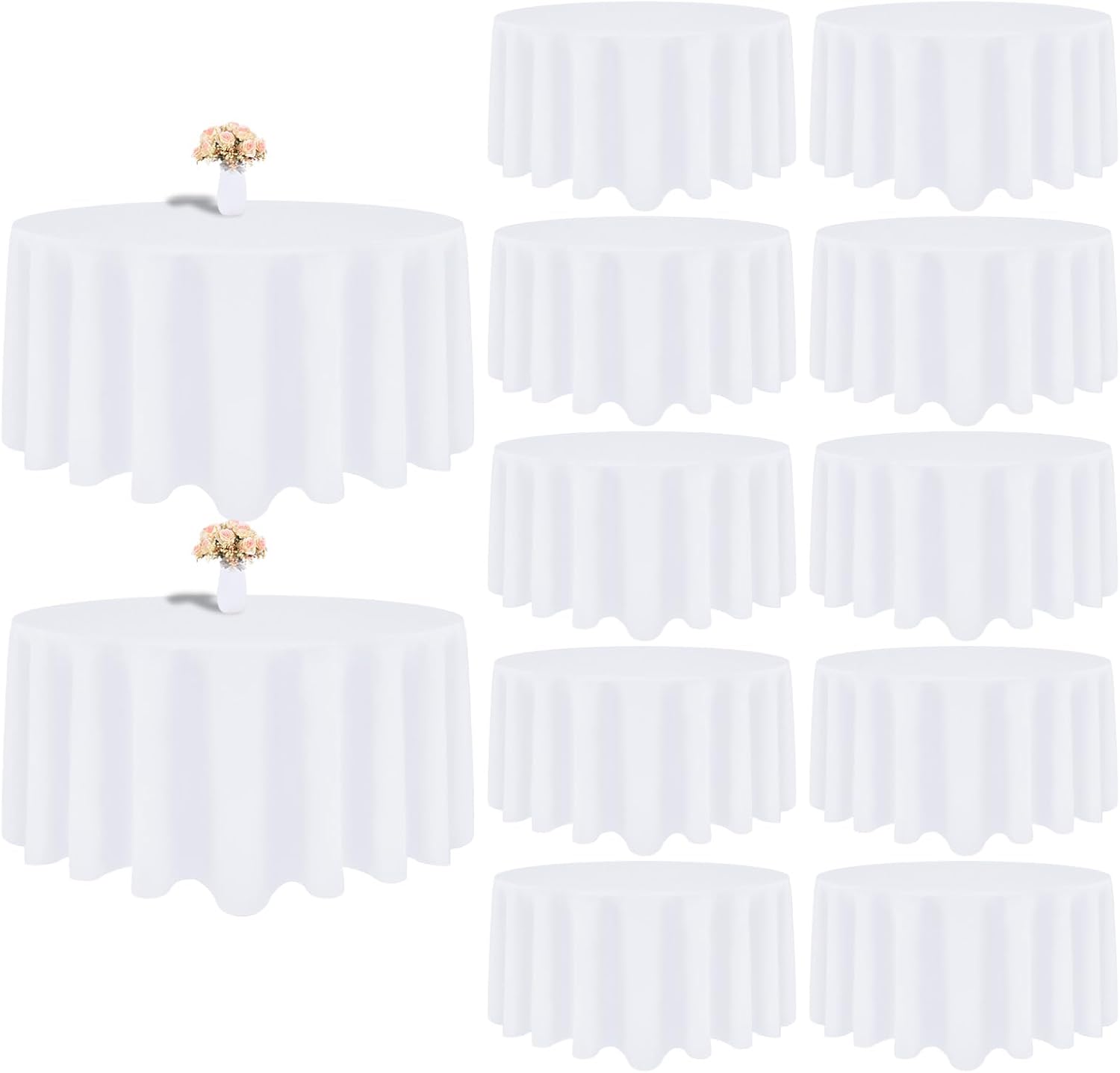 Heneger 8 Pack Black Tablecloths 60 x 102 Inch Rectangular Table Cloths for Rectangle Tables 6ft, Wrinkle Resistant Black Table Cloth Washable Polyester Fabric for Buffet Wedding Party Banquet - Image 8