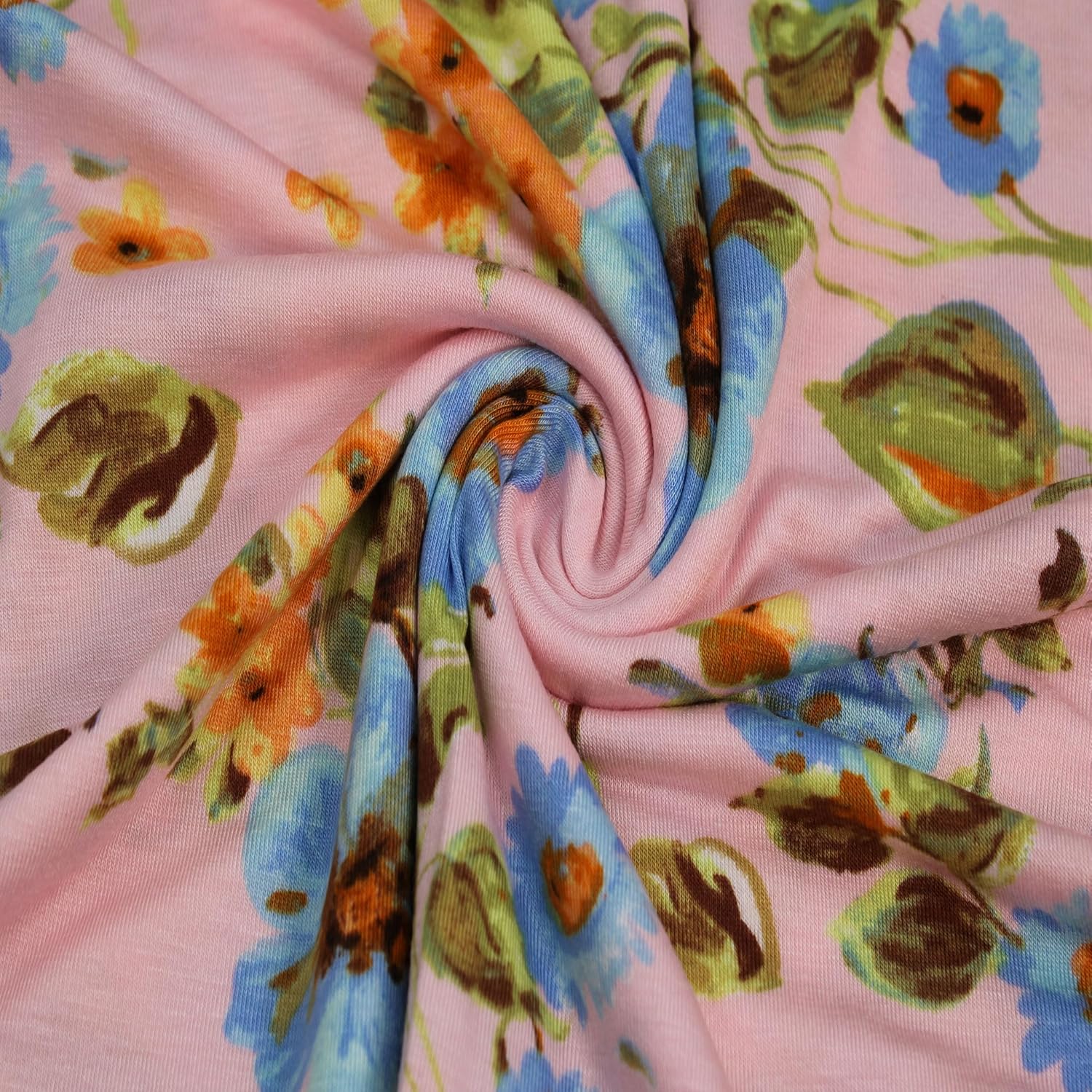 Alternative view of 60" Wide Printed Rayon Spandex Jersey Knit Fabric by The Yard - 4-Way Stretch, 180GSM - Soft & Breathable - Apparel, Accessories, Maternity, Decoration & DIY