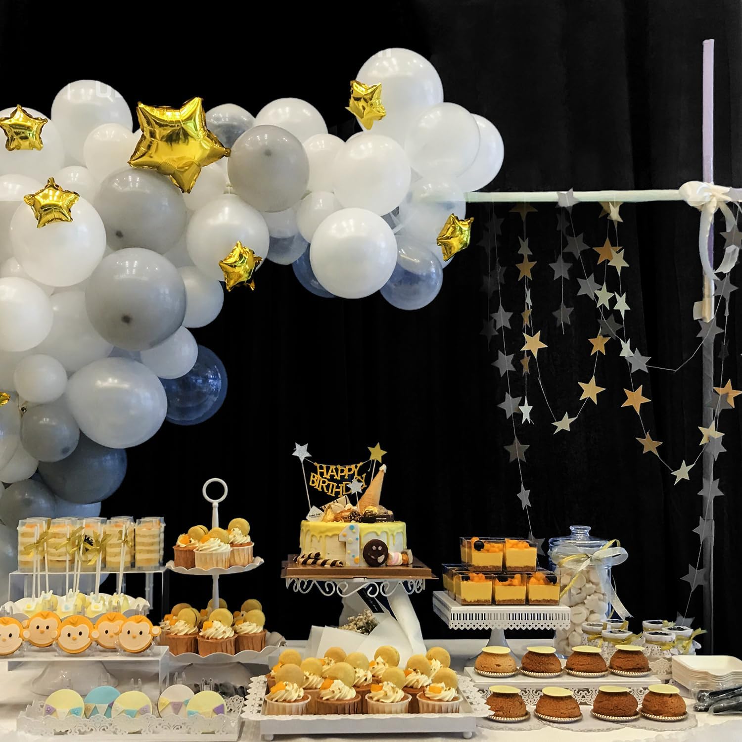 Alternative view of HEMMOTOP Black Backdrop 10x8 ft, Black Photo Backdrops for Photoshoot, Polyester Fabric Background Curtain Screen Seamless for Party, Photos, Photography, Birthday, Wedding (Backdrop only)