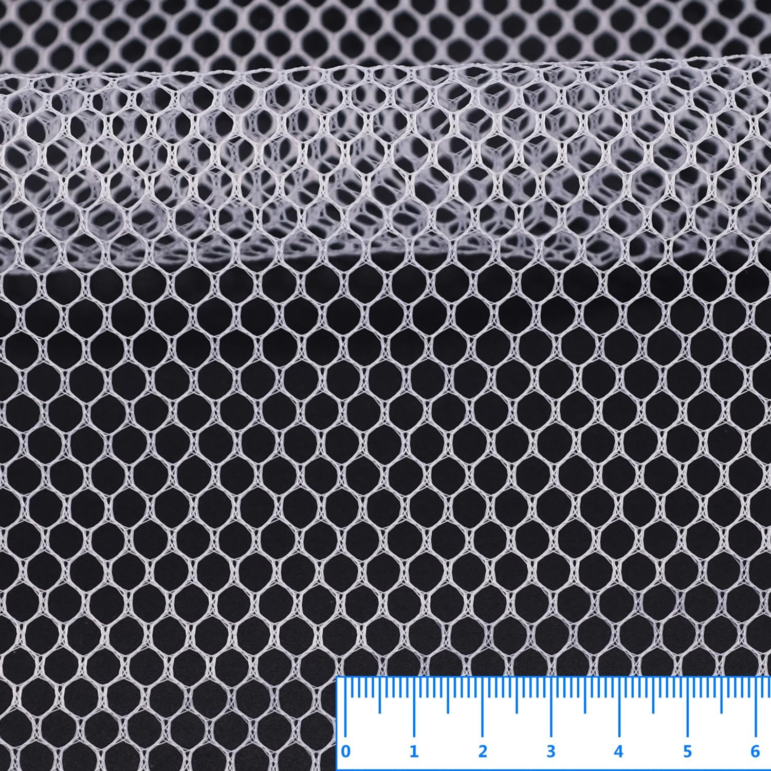 62 X 59 Inch White Mesh Fabric Slightly Stretchy for Sewing Projects, Shopping Bag, Backpack Pocket and Straps and Netting Clothes - Image 3