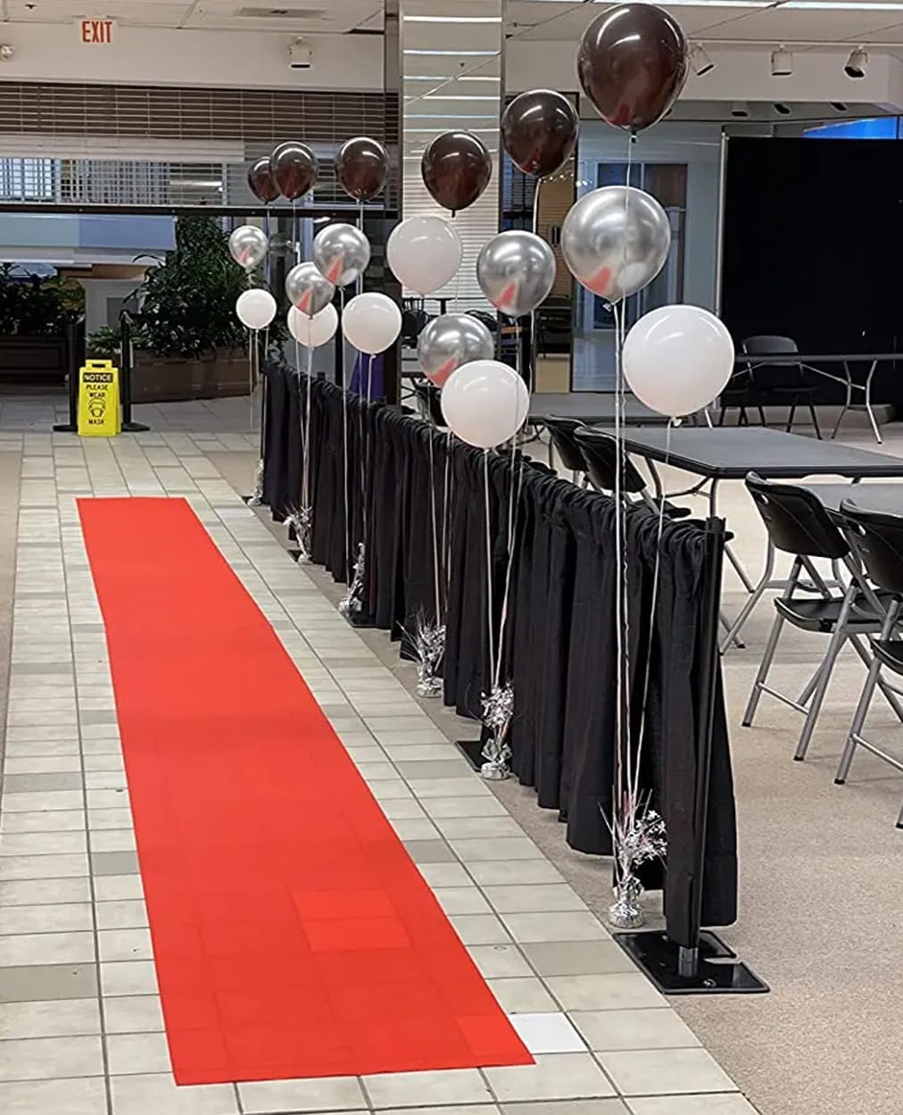 Red Carpet Runner for Party, 2 x 15 ft, Non-Woven Polyester Fabric Aisle Runner for Wedding Ceremony, Hollywood Red Carpet for VIP Awards Night Theme Party Decorations