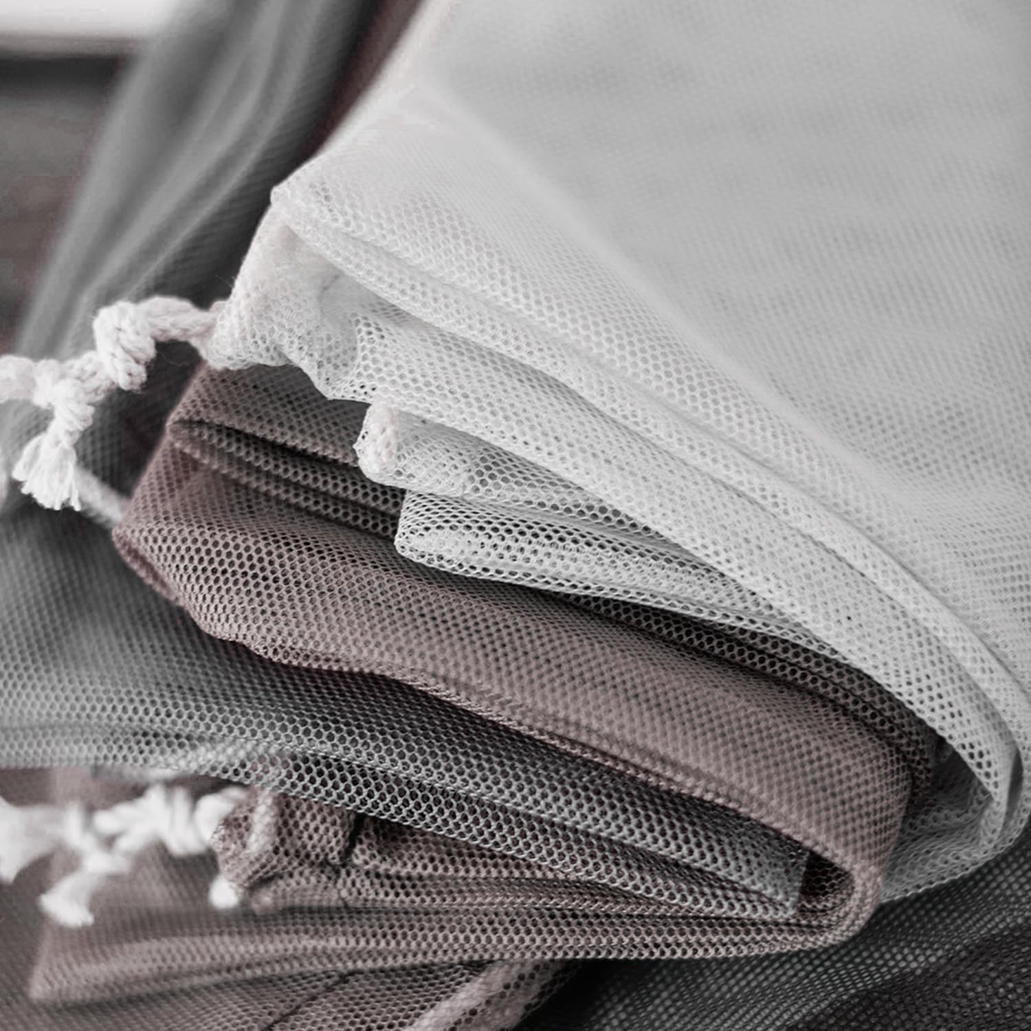 62 X 59 Inch White Mesh Fabric Slightly Stretchy for Sewing Projects, Shopping Bag, Backpack Pocket and Straps and Netting Clothes - Image 8