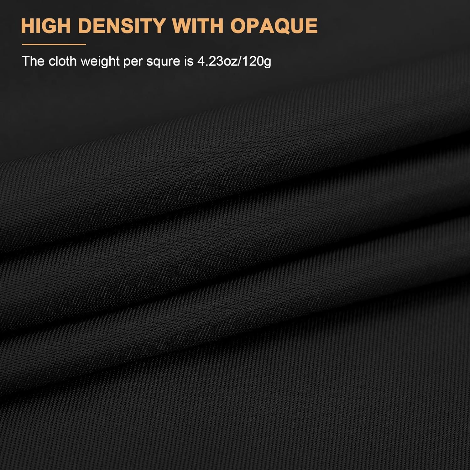 Aimosen 10x8 FT Black Backdrop Background for Photography, Chromakey High Density Polyester Fabric Black Photo Backdrop Curtain Screen Collapsible Seamless for Shoot Portraits Party Video Studio - Image 4