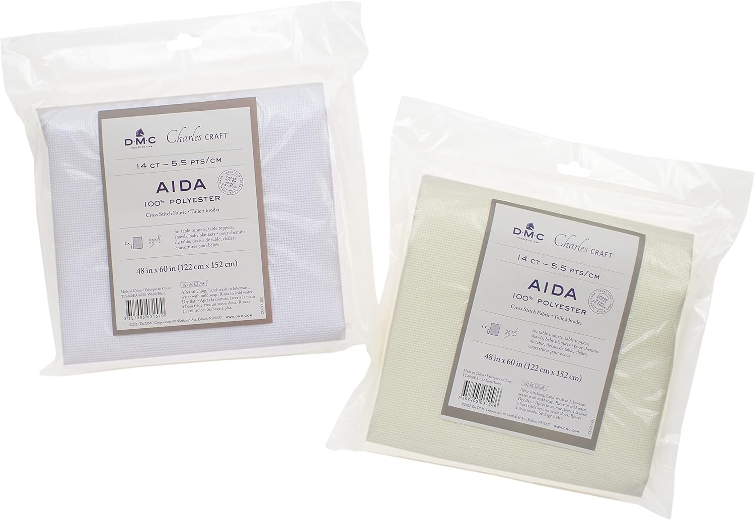 Alternative view of DMC Charles Craft Polyester Aida XL Fabric 14ct 48"x60" (White)