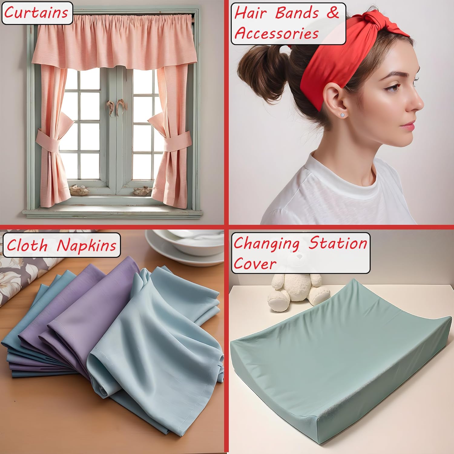 Barcelonetta | Poly Cotton Fabric for Sewing | Broadcloth Fabric | by The Yard | 60" Wide Roll | Lightweight, Breathable | Lining, Home Textile, Skirts, Tote Bags (Black, 2 Yard) - Image 5