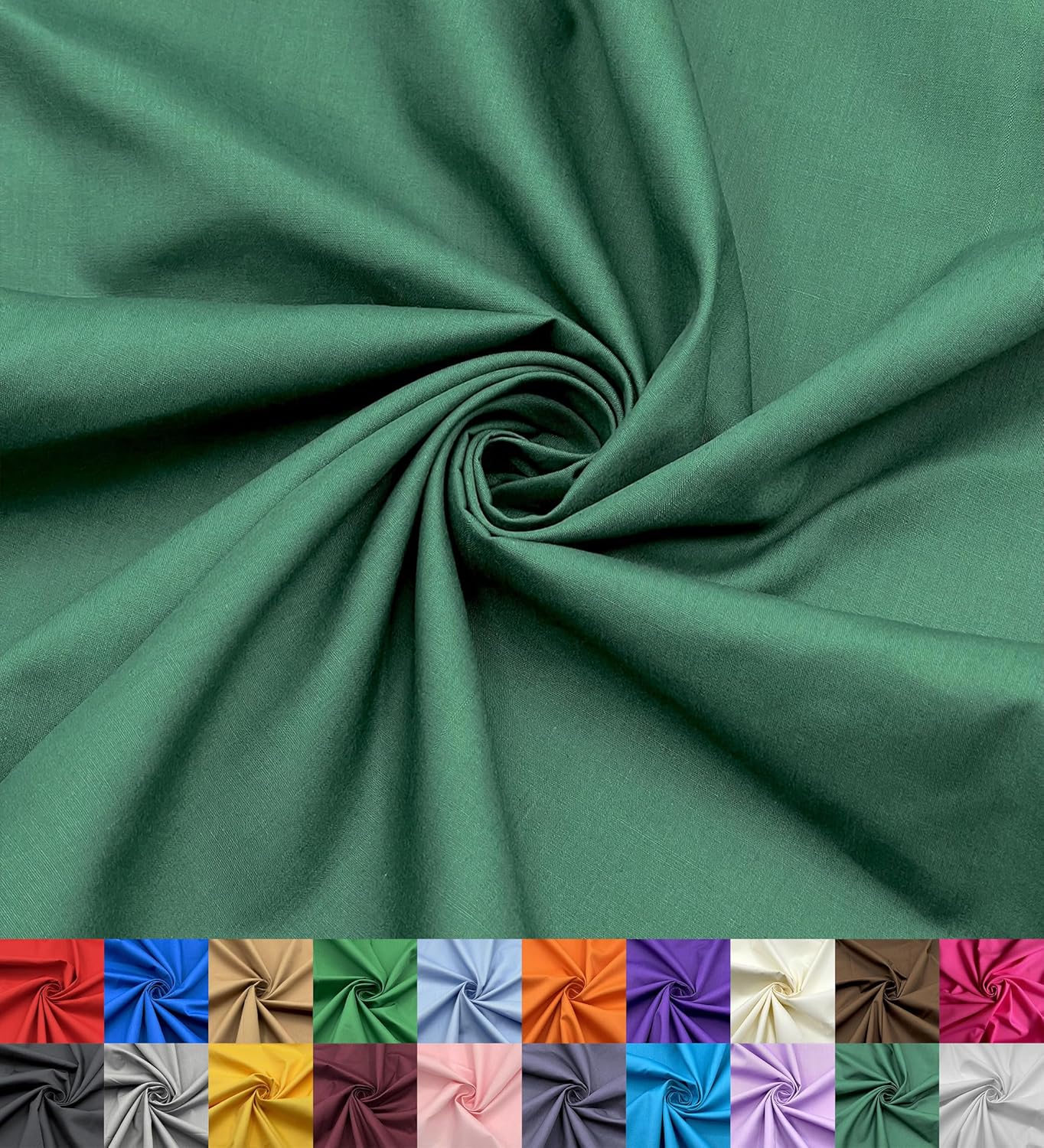 EOVEA - Cotton Polyester Fabric by The Yard u2013 60" Wide Broadcloth Fabric, Soft, Lightweight & Breathable Material for Lining, Curtains, Bedding, Skirts, Sewing Projects (Red, 1 Yard) - Image 3