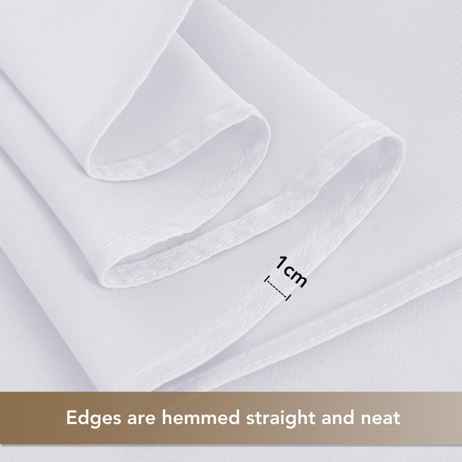 sancua White Table Cloths Rectangle, 8 Pack Tablecoths for 6 Foot Tables - Washable Polyester Fabric Table Cover for Wedding, Birthday Party, Banquet Reception, 54x108 Inch - Image 4