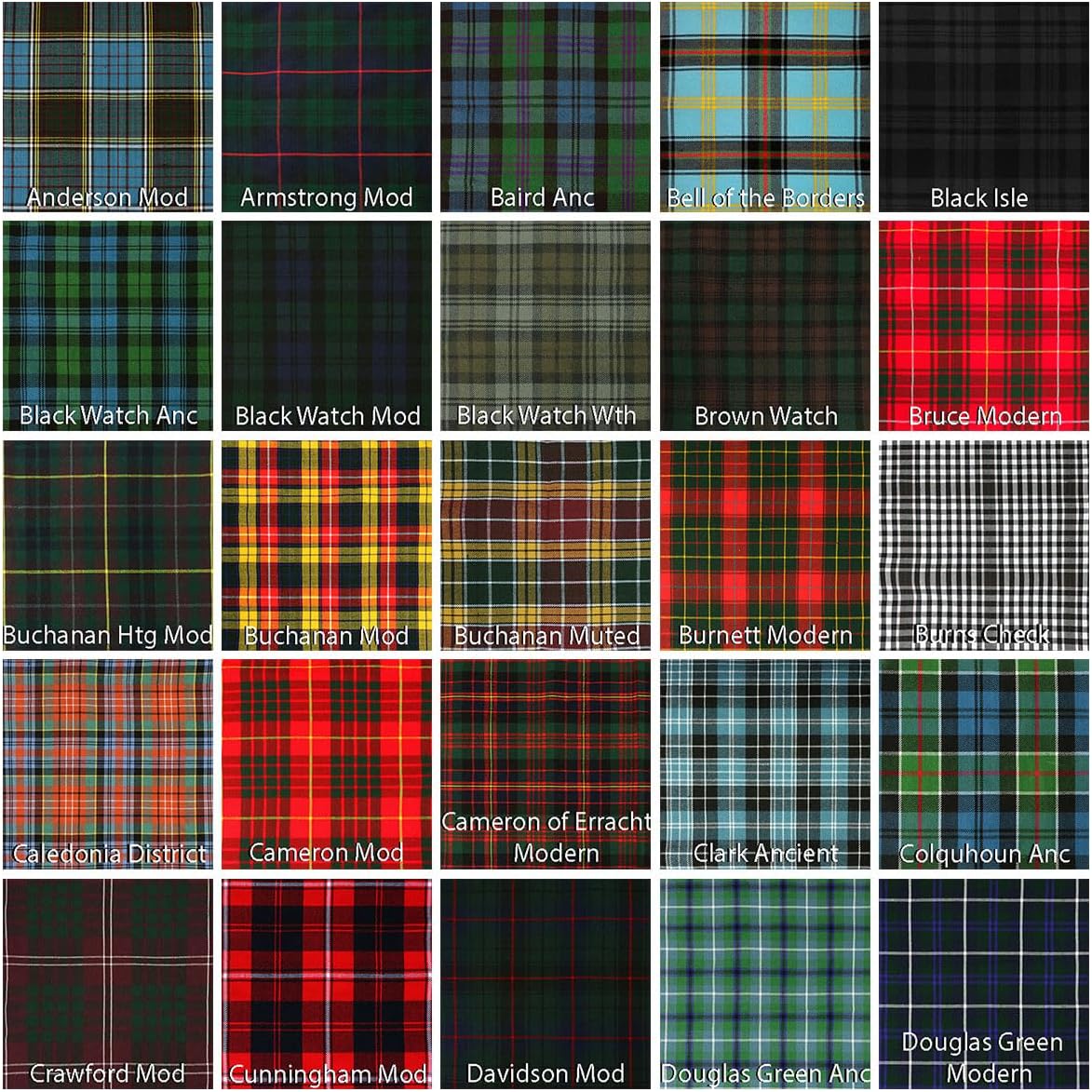 Homespun Wool Blend Plaid Tartan Fabric by The Yard (Outlander)
