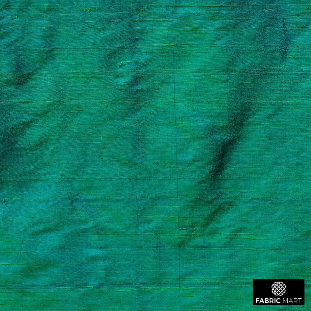 Fabric Mart Direct Peacock Silk Dupioni Fabric by The Yard, 1 Yard 41 inches Width Slubbed Dupioni Silk Solid Color Blue Combination Fabric, Wholesale Combination Upholstery for Curtains - Image 3