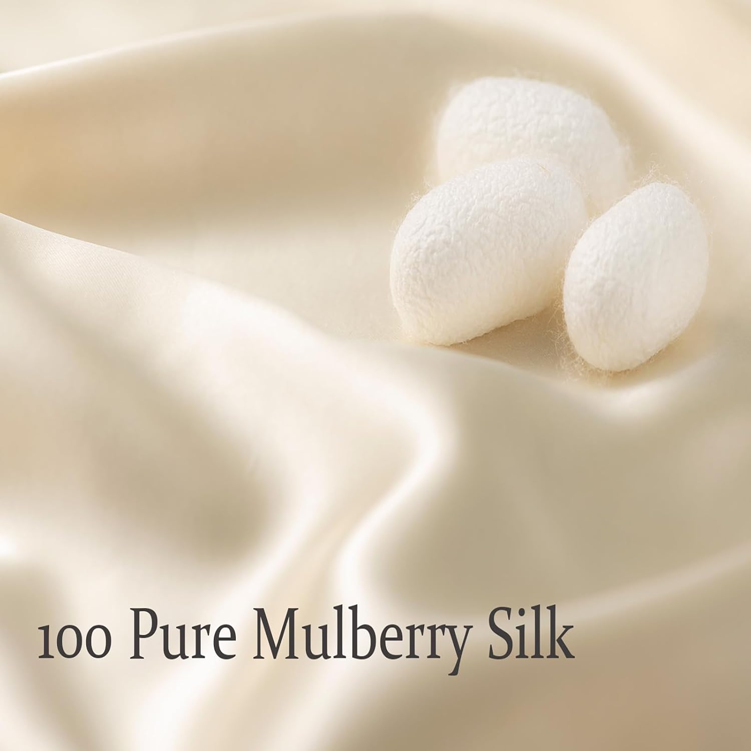 Byitre 16 Momme 100% Pure Mulberry Silk Fabric - 44 Inches Wide Charmeuse Silk, 1 Yard for Pajamas, Shirts or DIY Crafts(Ivory)