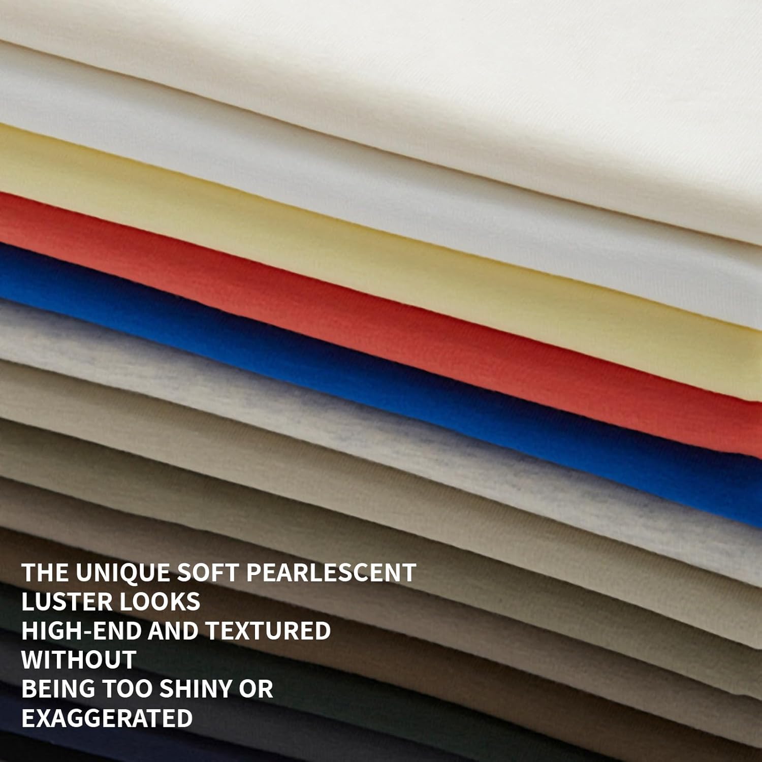 Alternative view of 16 Momme 44 Inch Width 100% Silk Fabric 6A Grade Natural Mulberry Silk Satin Fabric for Sewing Clothing DIY Crafts (Black 1 Yard)