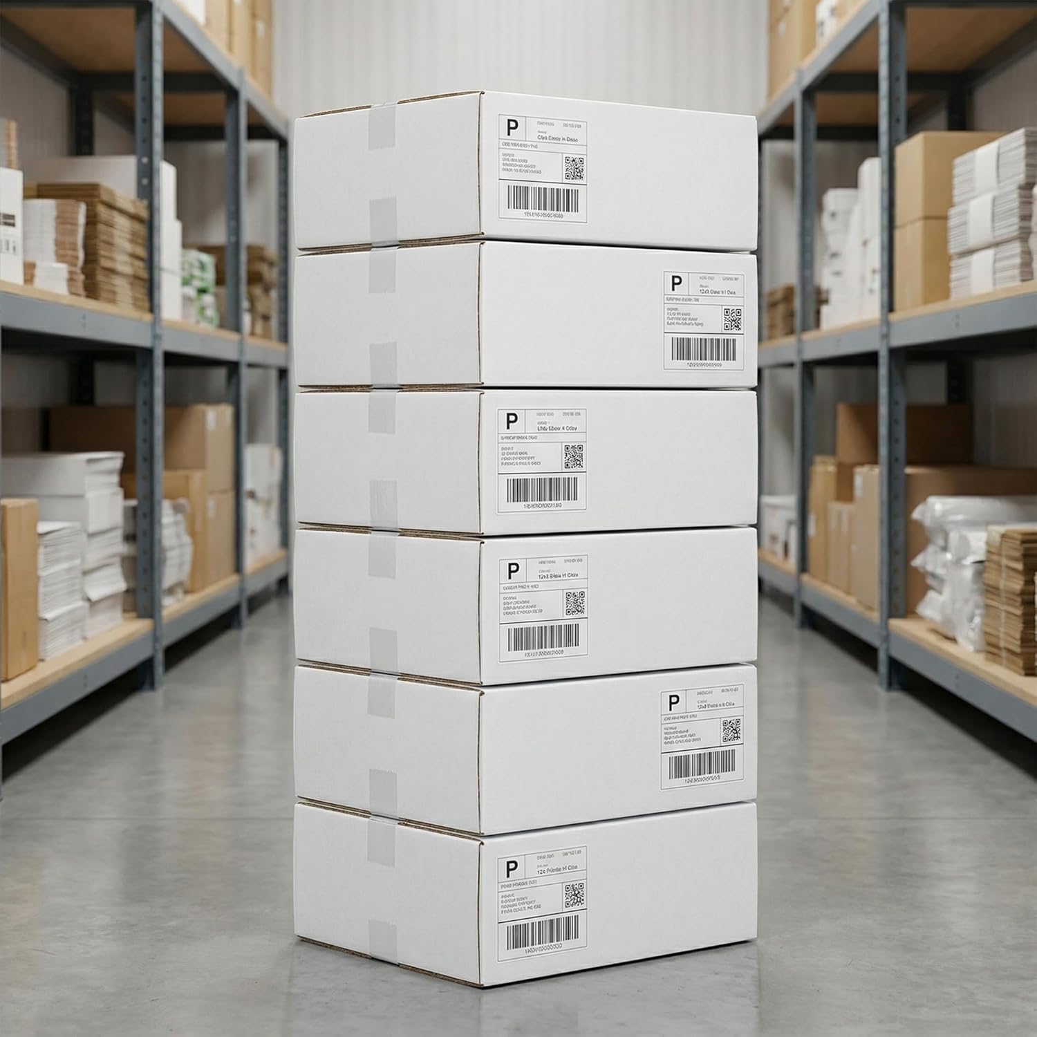 WIFTREY 12x9x4 Inches Shipping Boxes White Set of 25, 12 x 9 x 4 Corrugated Cardboard Box for Packaging Small Business, Moving, Literature Mailer