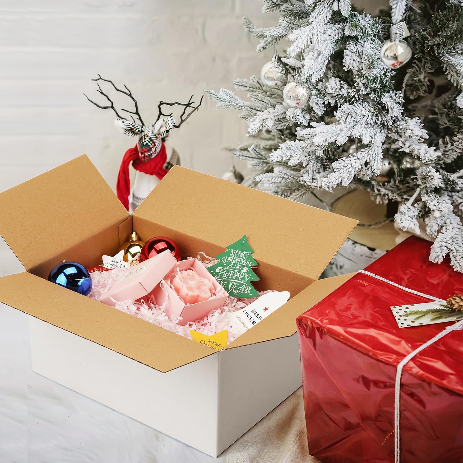 Famagic 10 Pack 10x7x5 Inch Small Shipping Boxes White Corrugated Cardboard Boxes Mailer for Small Business, Mailing Boxes for Packaging Bulk