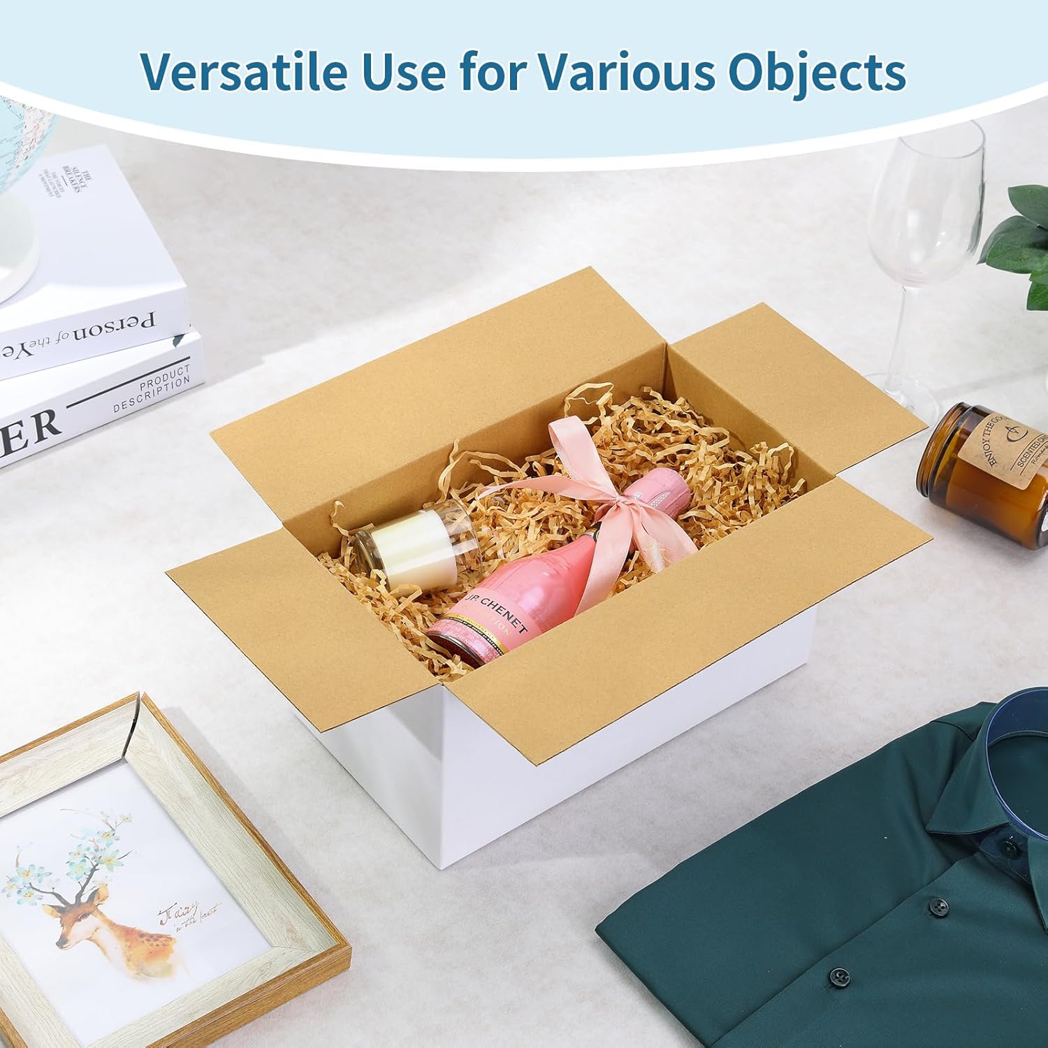 Famagic 10 Pack 10x7x5 Inch Small Shipping Boxes White Corrugated Cardboard Boxes Mailer for Small Business, Mailing Boxes for Packaging Bulk - Image 3