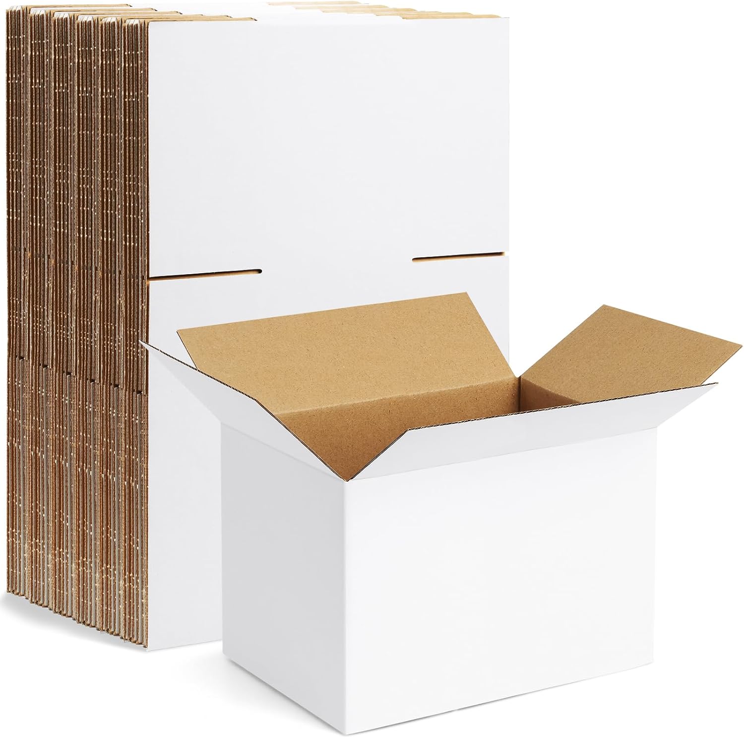 Famagic 10 Pack 10x7x5 Inch Small Shipping Boxes White Corrugated Cardboard Boxes Mailer for Small Business, Mailing Boxes for Packaging Bulk - Image 7