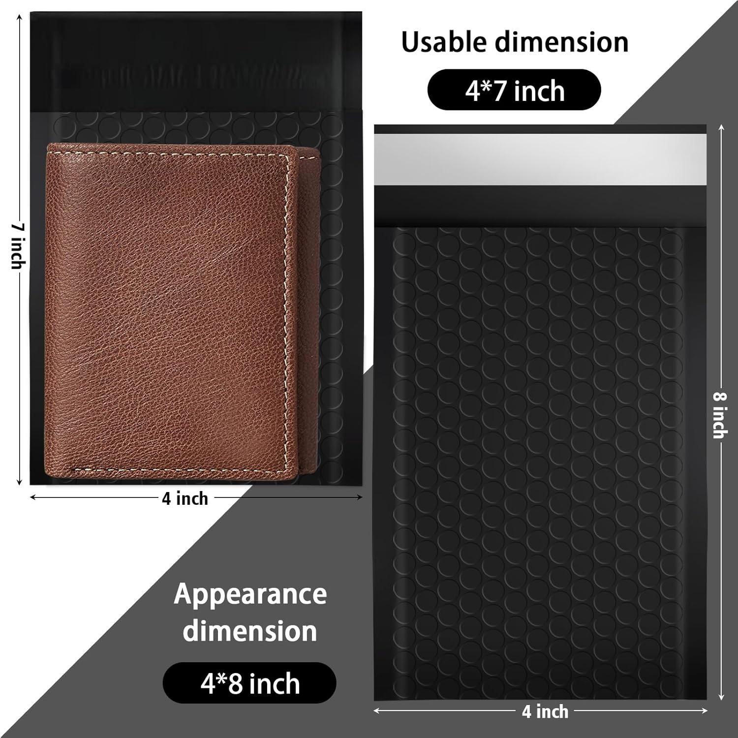 52 Pack Bubble Mailers 4x8inch Padded Envelopes Thin Mailing Envelopes Waterproof Bubble Opaque Padded Mailers Self Seal Adhesive Shipping Bags for Mailing Jewelry Makeup Small Business