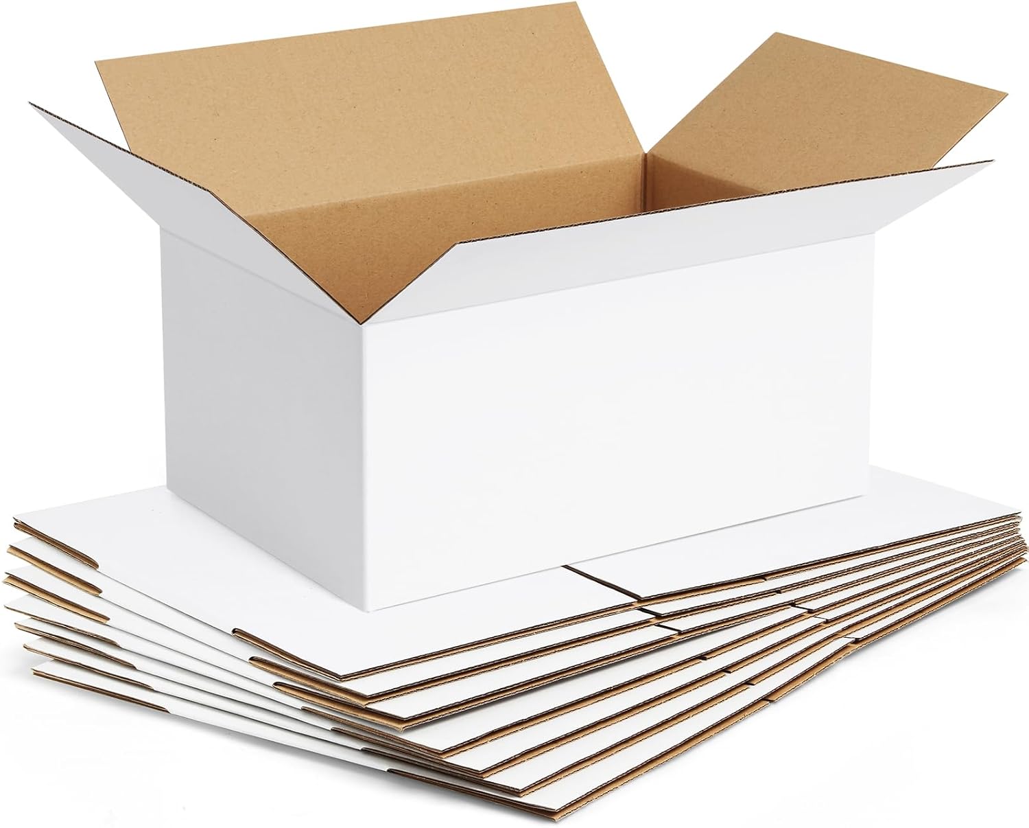 Famagic 10 Pack 10x7x5 Inch Small Shipping Boxes White Corrugated Cardboard Boxes Mailer for Small Business, Mailing Boxes for Packaging Bulk - Image 8