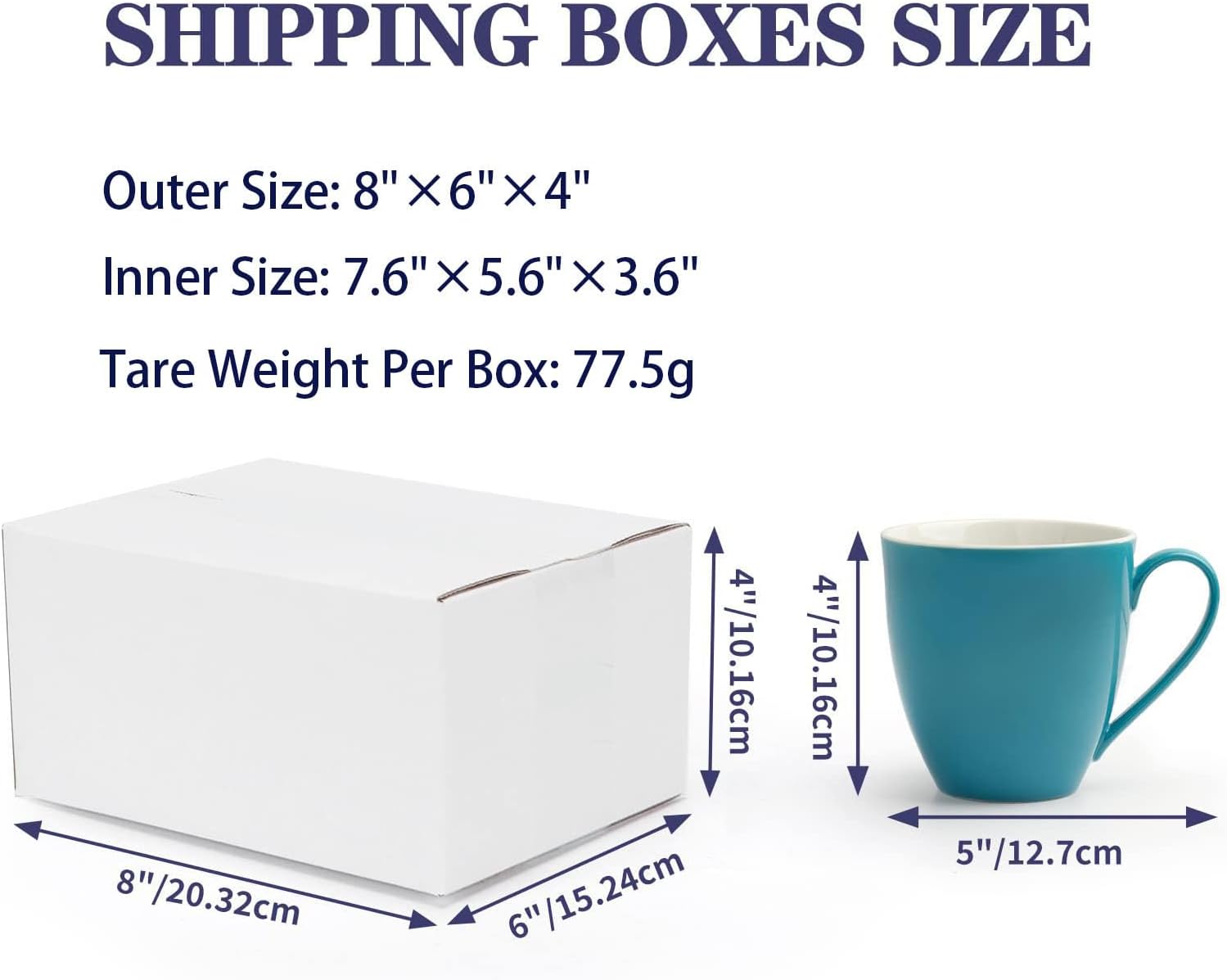 Alternative view of SPEPLA 40 Pack Small Shipping Boxes 8x6x4 Inches, White Corrugated Cardboard Mailing Box for Shipping, Packing, Business