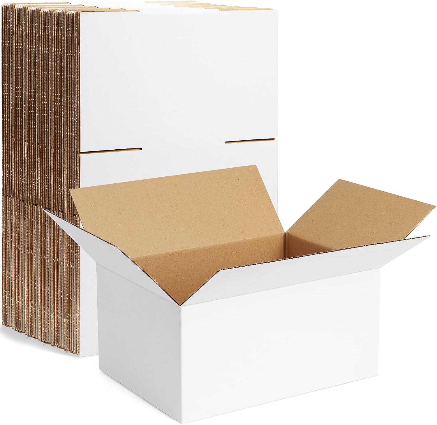 Famagic 10 Pack 10x7x5 Inch Small Shipping Boxes White Corrugated Cardboard Boxes Mailer for Small Business, Mailing Boxes for Packaging Bulk - Image 9