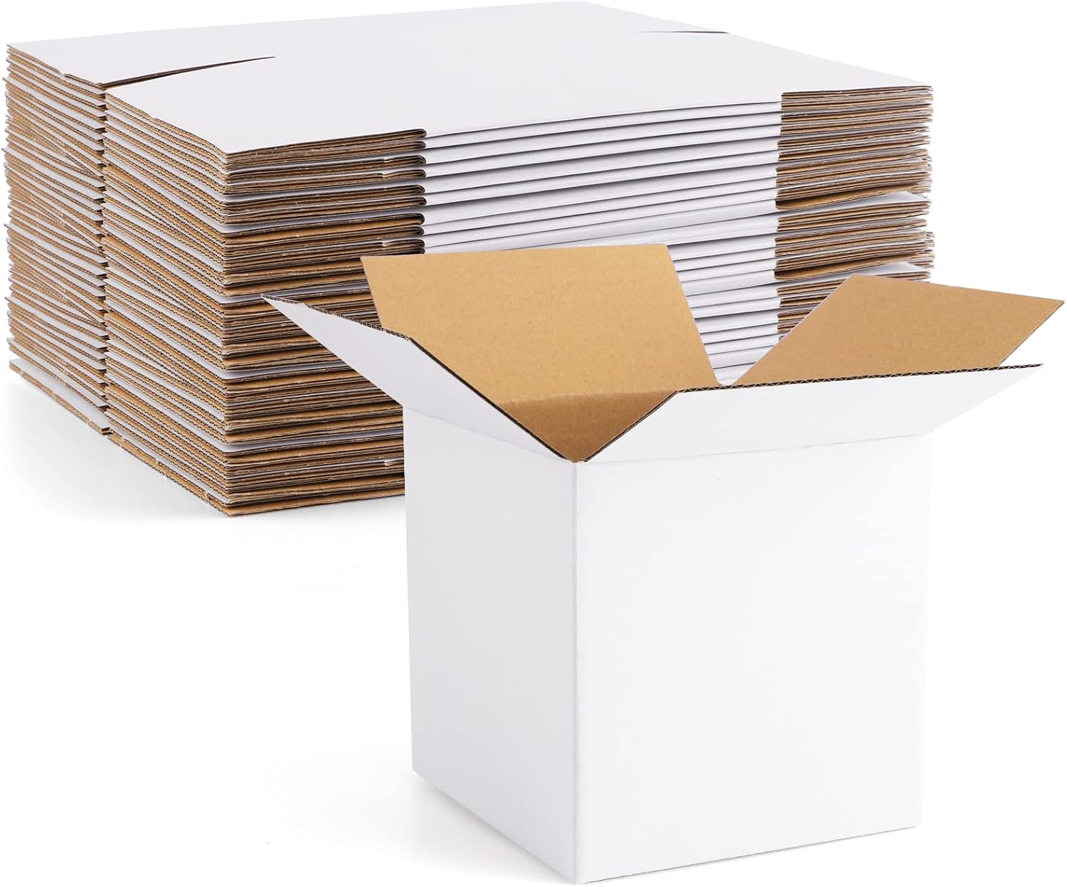 Eupako 10x7x5-Small-Shipping-Boxes-30-Pack-White-Corrugated-Box-Mailers, Cardboard Boxes for Packaging Small Business, Mailing - Image 8