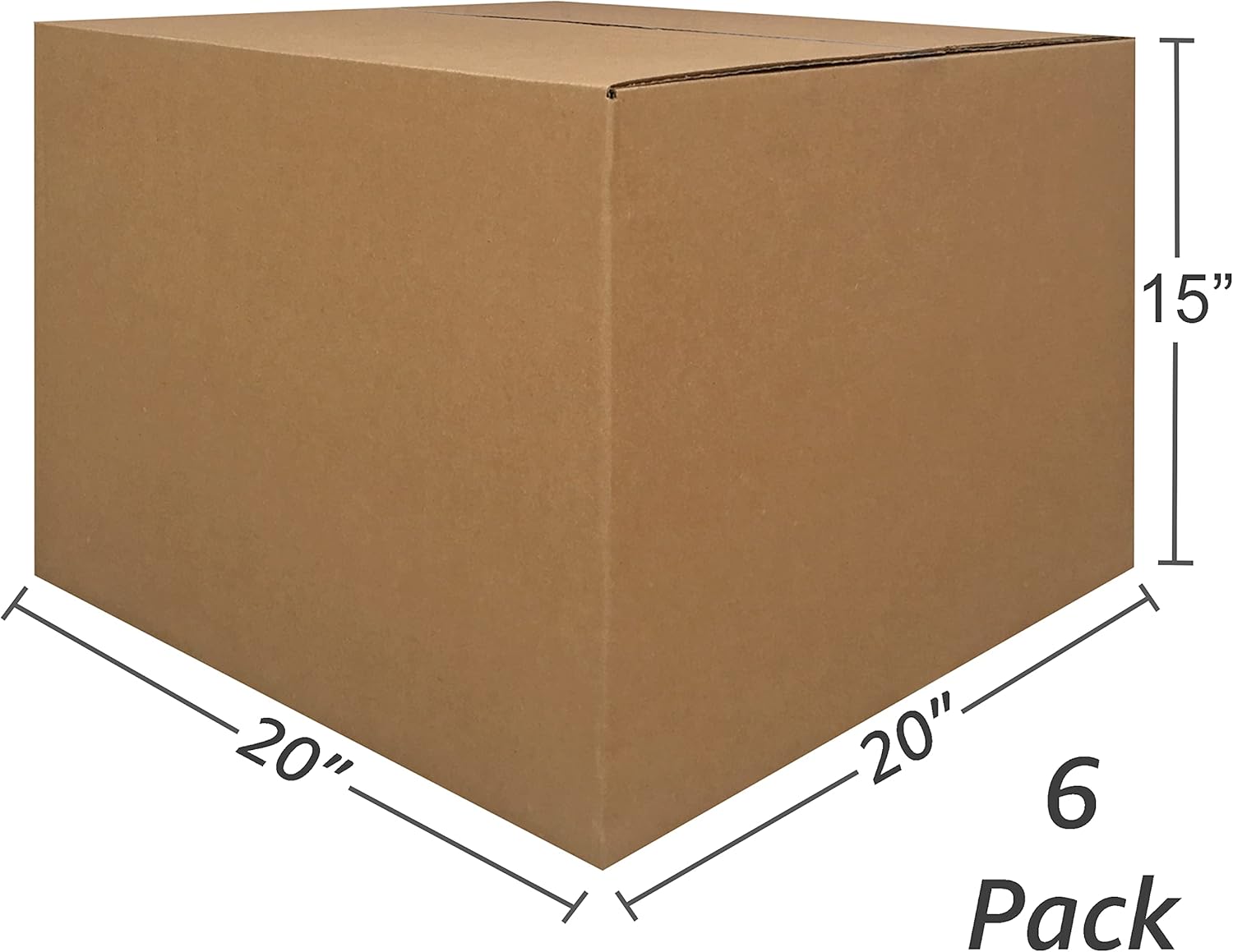 Alternative view of UBOXES Moving Boxes Large Size 20x20x15'' Boxes (Value 6 Pack) Packing/Shipping/Storage Boxes
