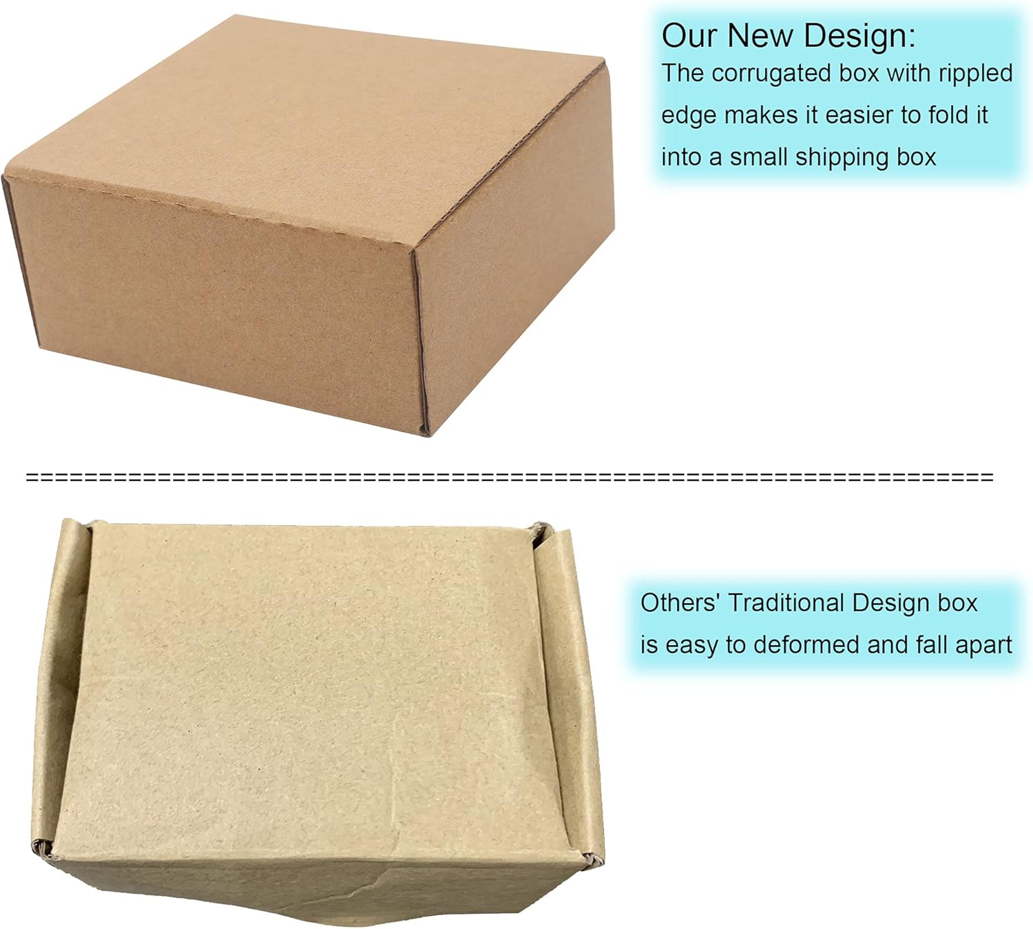 10 Pack Small Shipping Boxes 6x4x3'' Corrugated Small Cardboard Boxes for Shipping, Recyclable Packaging Boxes for Business, Mailer, Gift Packing, Crafts Packing, Jewelry Box, Brown - Image 5