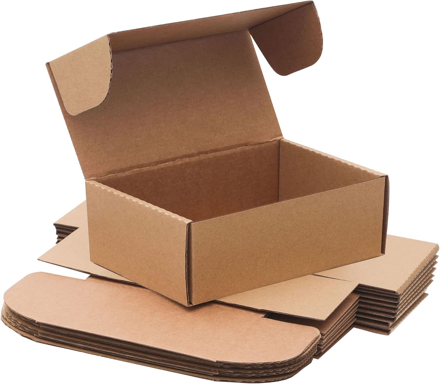 10 Pack Small Shipping Boxes 6x4x3'' Corrugated Small Cardboard Boxes for Shipping, Recyclable Packaging Boxes for Business, Mailer, Gift Packing, Crafts Packing, Jewelry Box, Brown - Image 7
