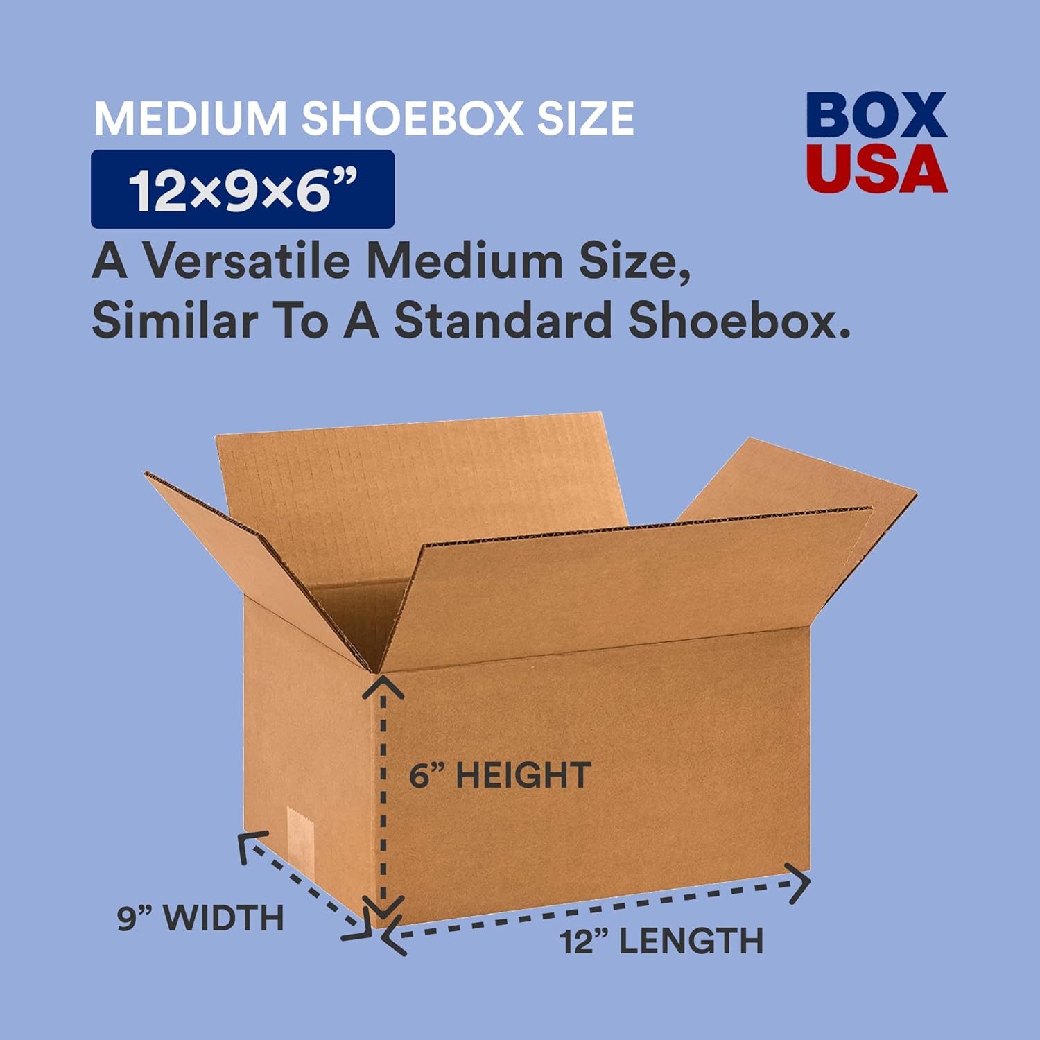 Alternative view of BOX USA Shipping Boxes 12"L x 9"W x 6"H, 25-Pack Small Corrugated Cardboard Boxes for Shipping, Mailing, Packing, Packaging and Storage