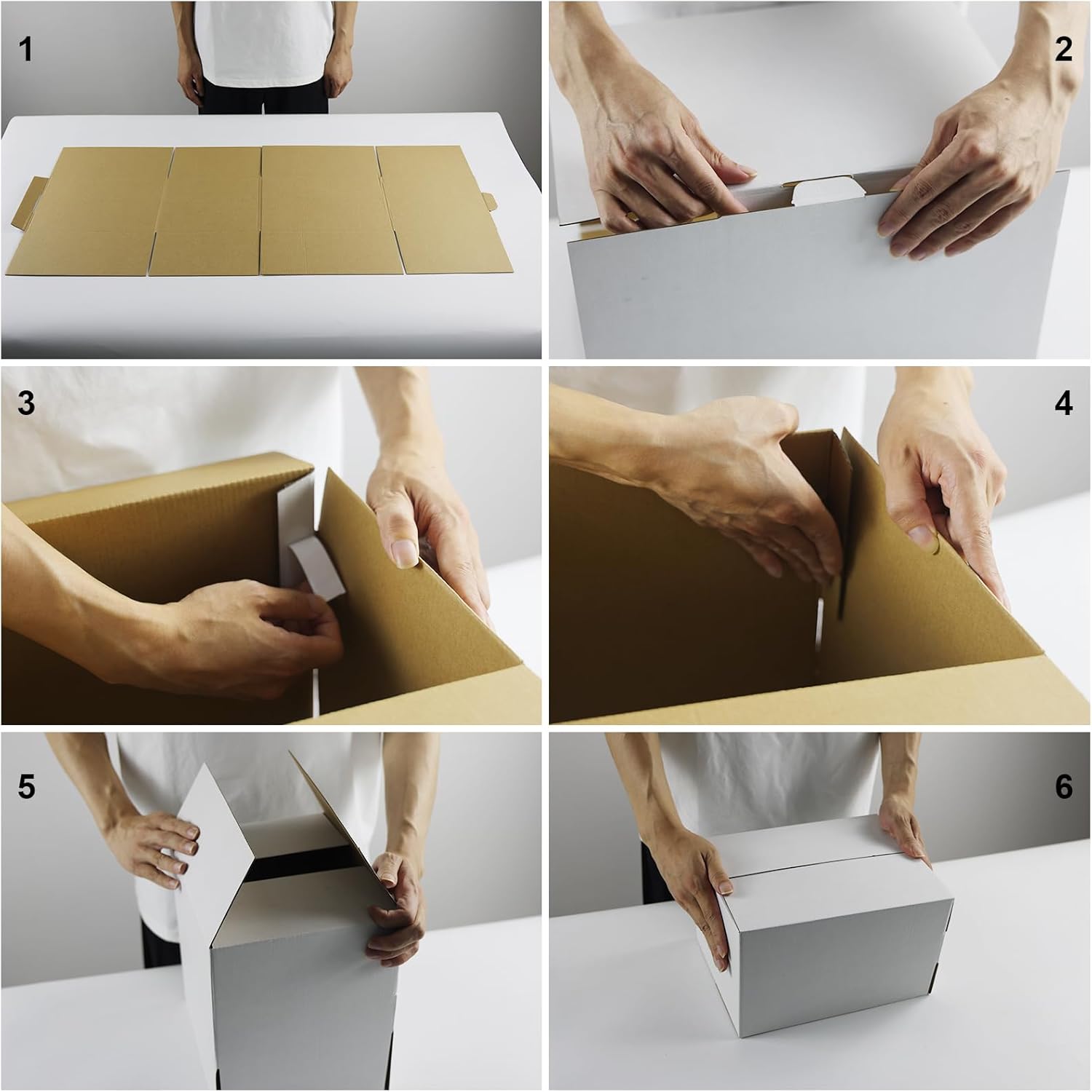 CRUGLA 12x9x6 White Shipping Boxes Set of 15, White Corrugated Cardboard Boxes for Small Business Shipping Mailing Packing - Image 5