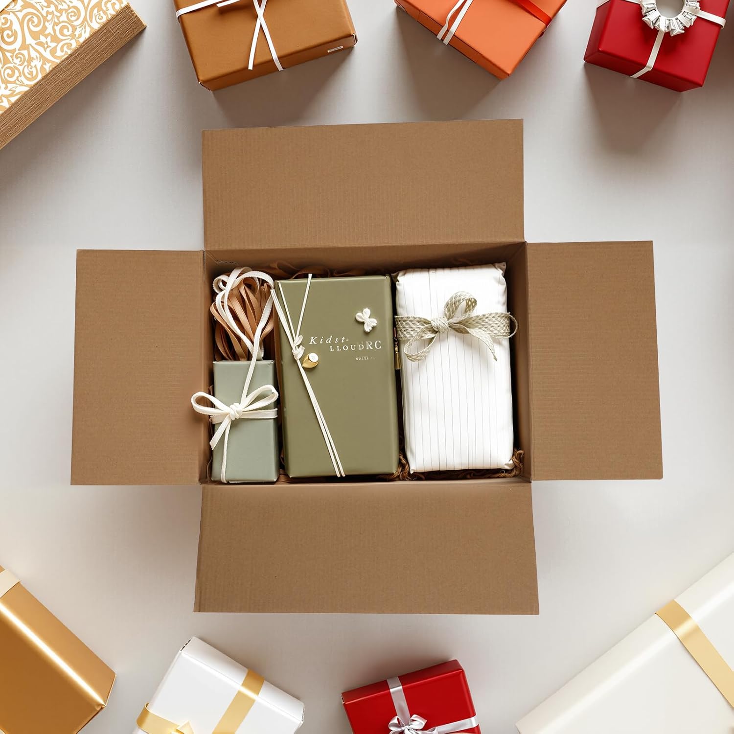 CRUGLA 12x9x6 White Shipping Boxes Set of 15, White Corrugated Cardboard Boxes for Small Business Shipping Mailing Packing - Image 7